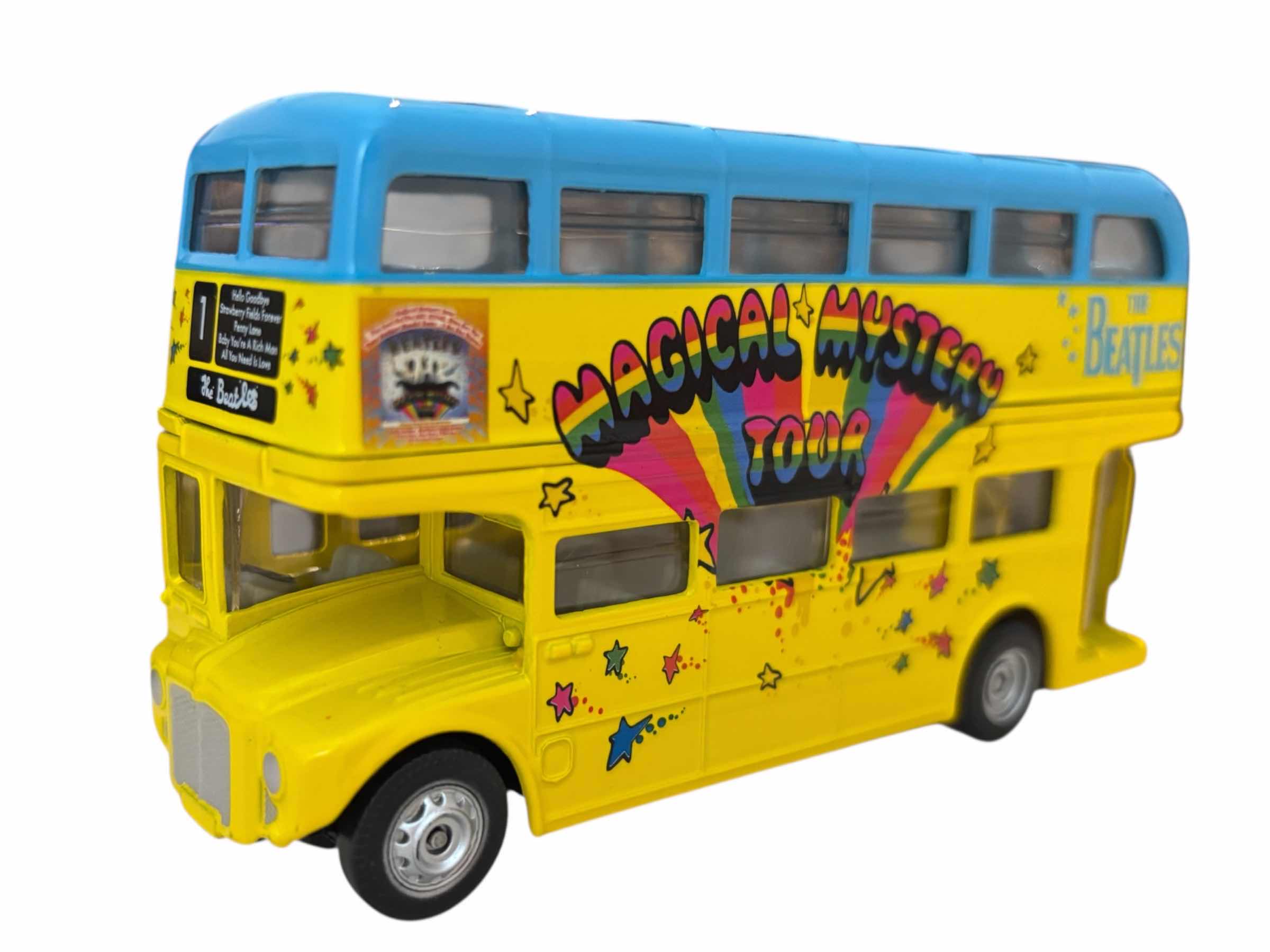 Photo 1 of CORGI THE BEATLES MAGICAL MYSTERY TOUR LONDON BUS DIE-CAST MODEL SCALE 1:64