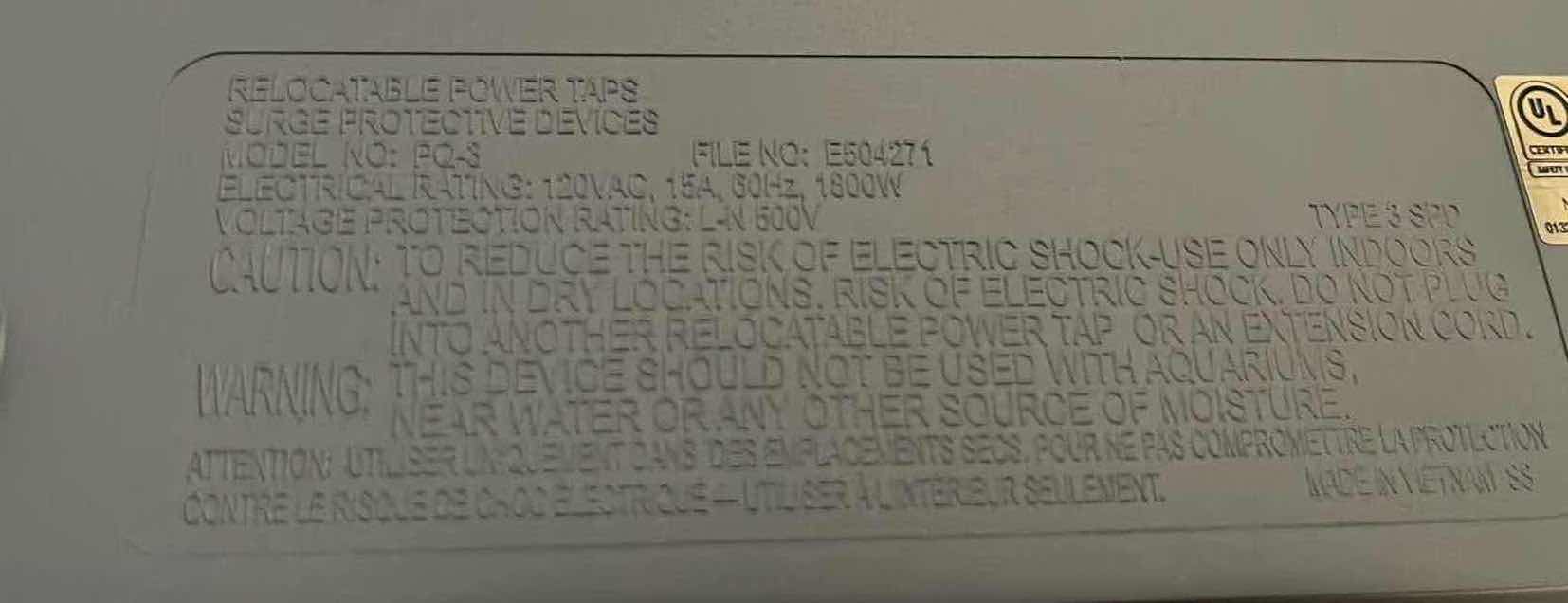 Photo 1 of AUDIOQUEST POWERQUEST-3 NON-SACRIFICIAL MULTI-OUTLET SURGE PROTECTOR