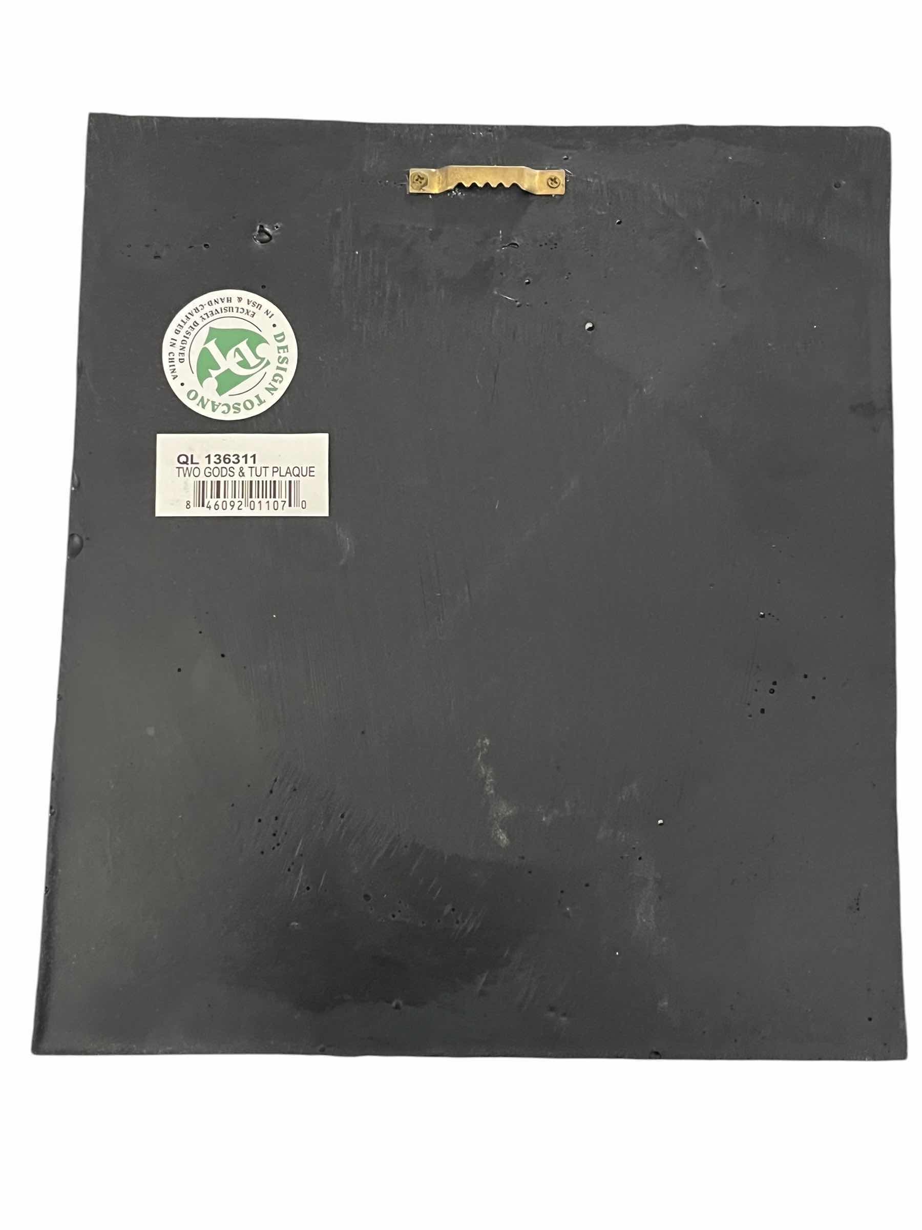 Photo 1 of DESIGN TOSCANO RAMESES I BETWEEN EGYPTIAN GODS HORUS & ANUBIS RESIN TABLET WALL PLAQUE 9.5” X 11”