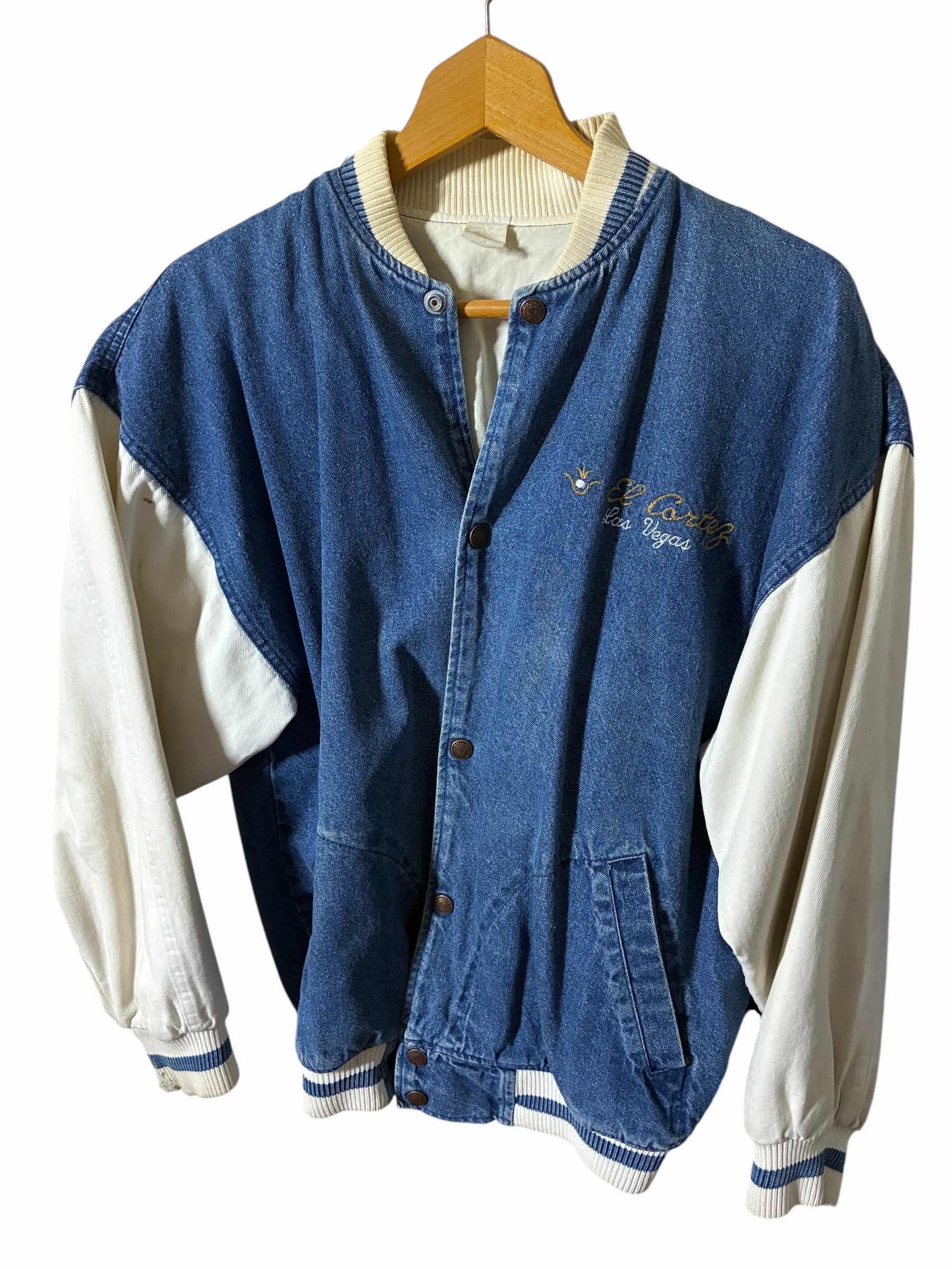 Photo 1 of EL CORTEZ LV CASINO DENIM VARSITY JACKET SIZE M & UNIVERSAL STUDIOS DENIM JACKET SIZE L $80
