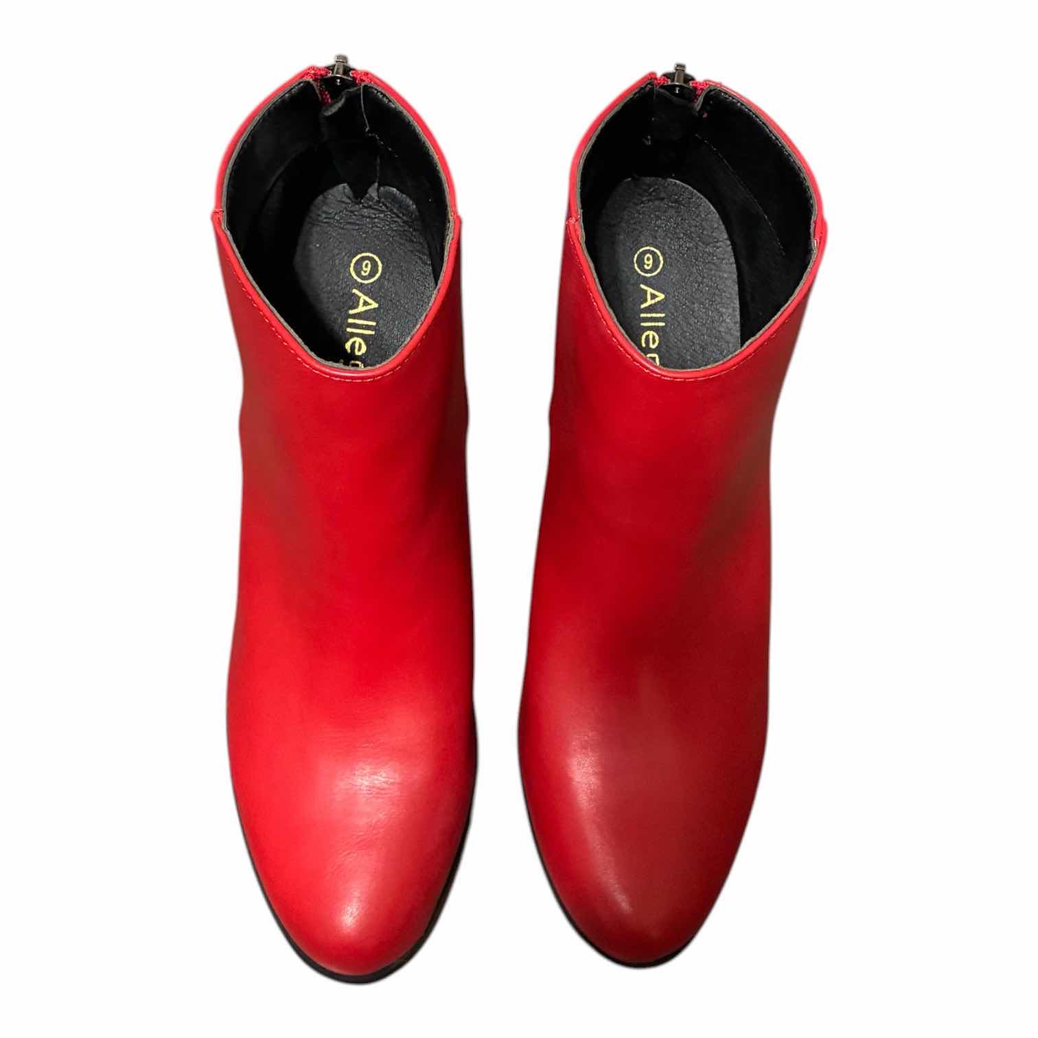Photo 1 of ALLEGIAK RED HEELED BOOTS BOOTIES WOMEN’S SIZE 9 $39