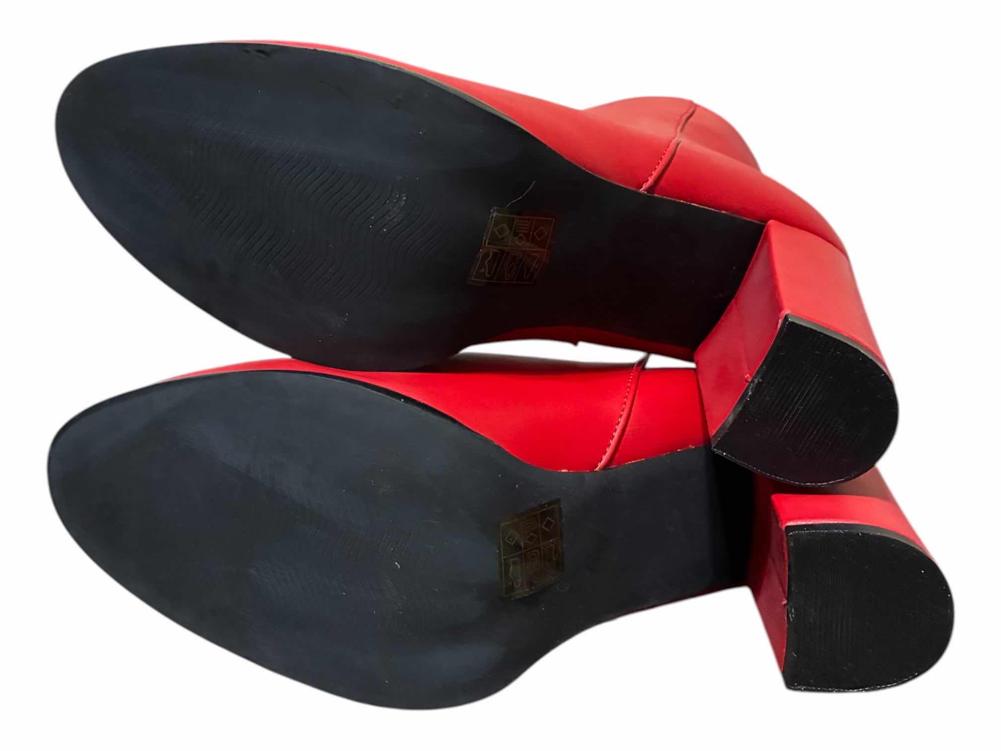 Photo 1 of ALLEGIAK RED HEELED BOOTS BOOTIES WOMEN’S SIZE 9 $39