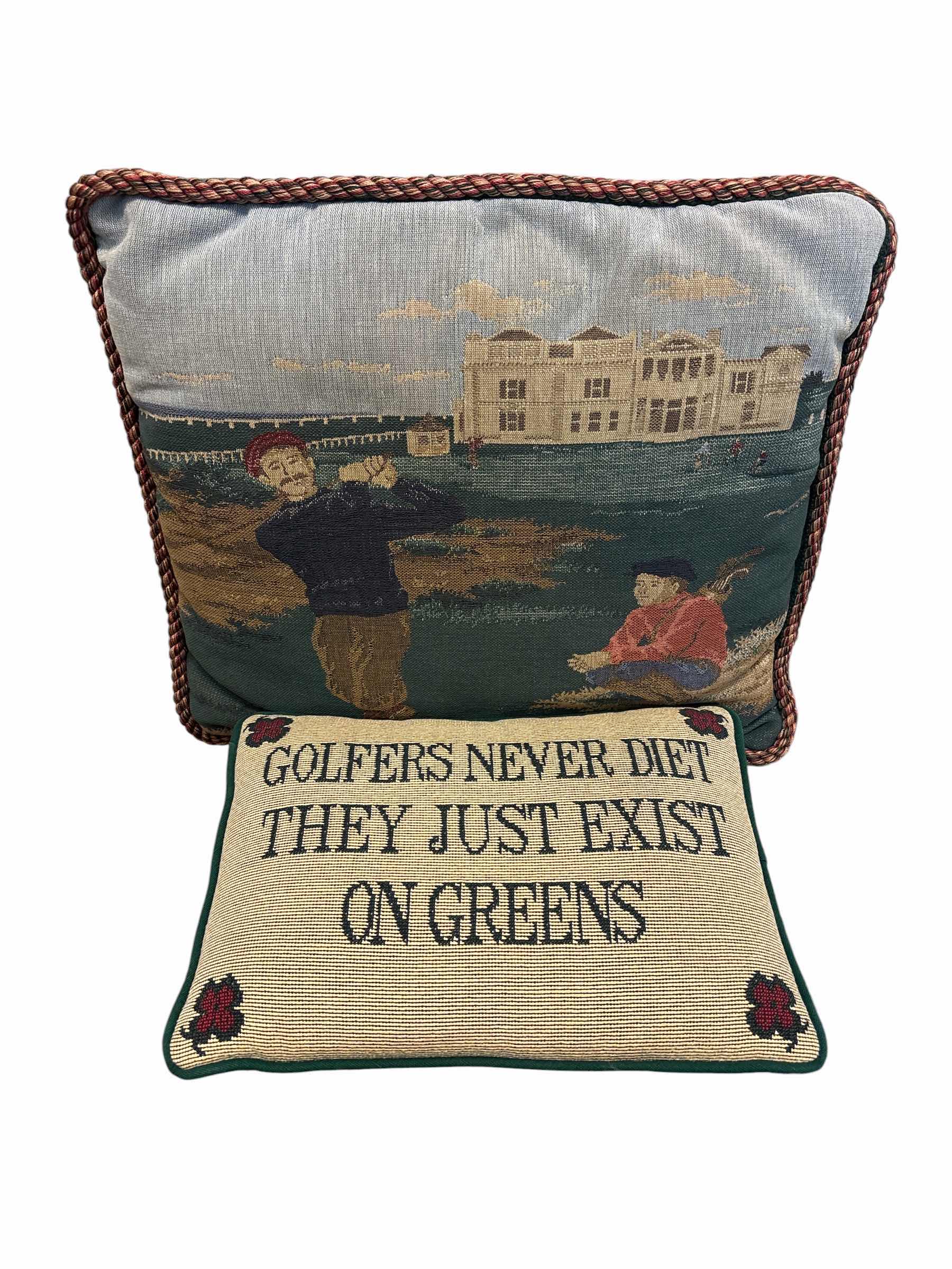 Photo 1 of HALLMARK DESIGN COLLECTION GOLF THROW BLANKET W TWO DECORATIVE PILLOWS