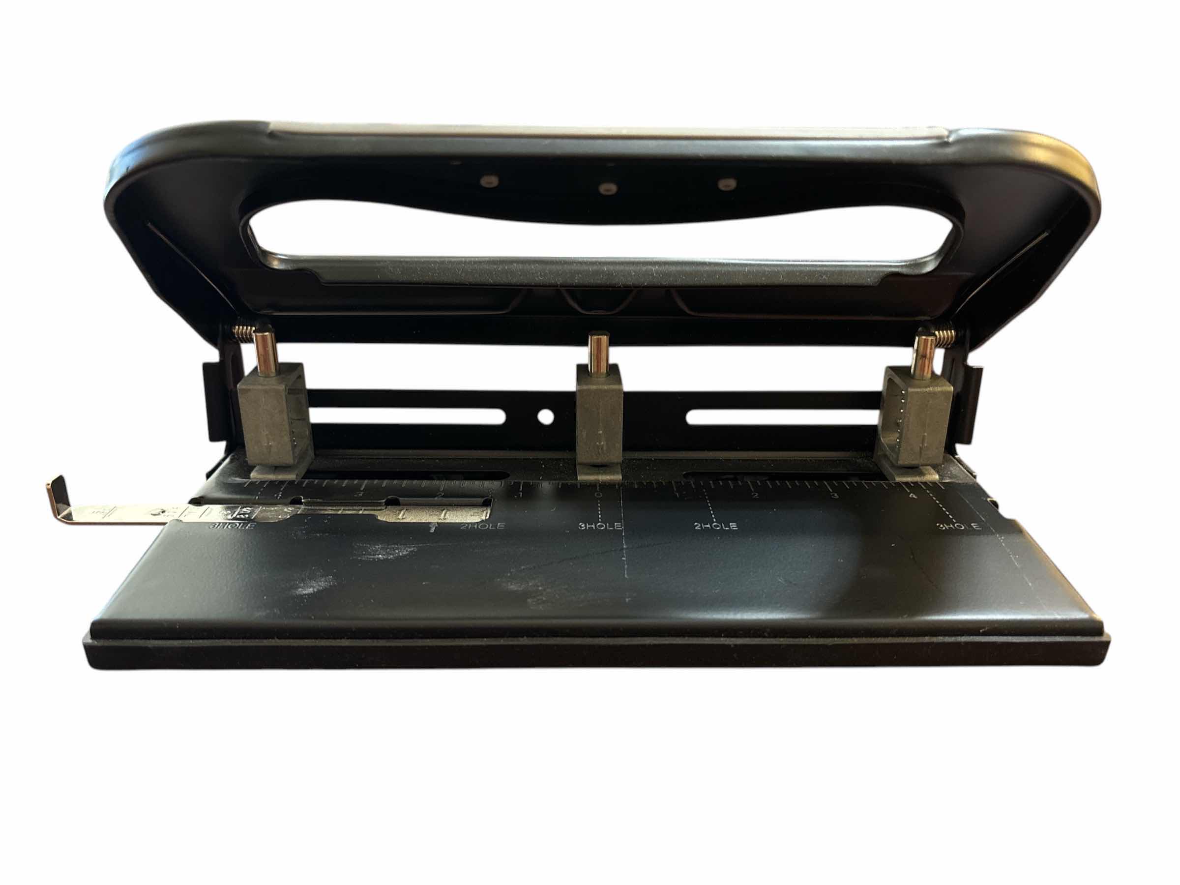 Photo 1 of 3-HOLE  HEAVY DUTY PUNCH & 2-HOLE PUNCH W MEASURING GUIDES (2) $85