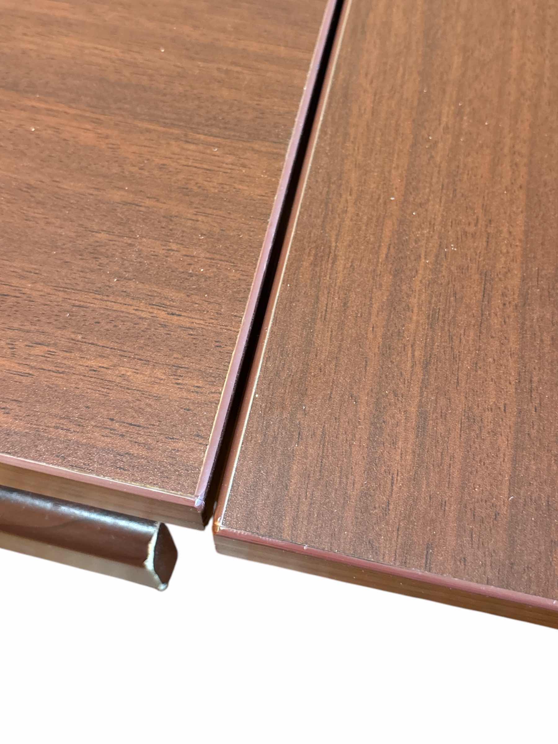 Photo 1 of L-SHAPE INTERCHANGEABLE DESK W MAHOGANY 119” X 96” H28.5”