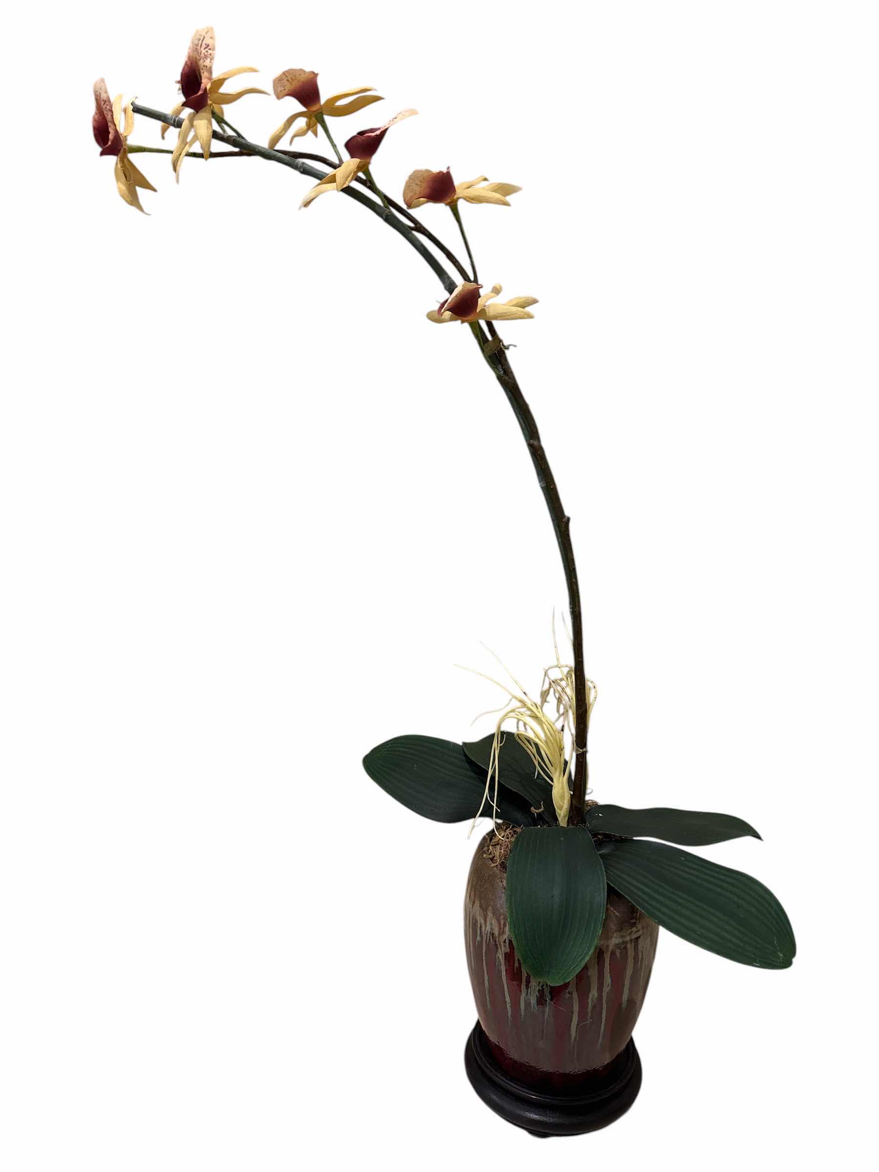 Photo 1 of FAUX 28” ORCHID PLANT W VASE & ROUND STAND