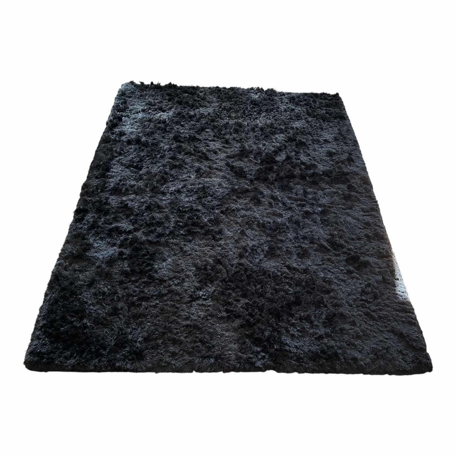 Photo 1 of LINIE DESIGN MALTINO DARK GREY POLYESTER SHAG WOOL AREA RUG 6'6" X 9'8" $2261