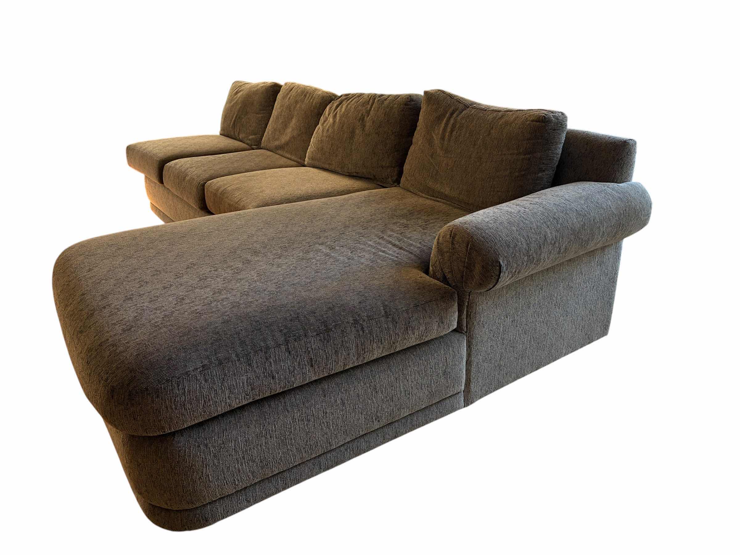 Photo 1 of TWO-TONE GRAY CHAISE SECTIONAL SOFA 117” X 66” H29”