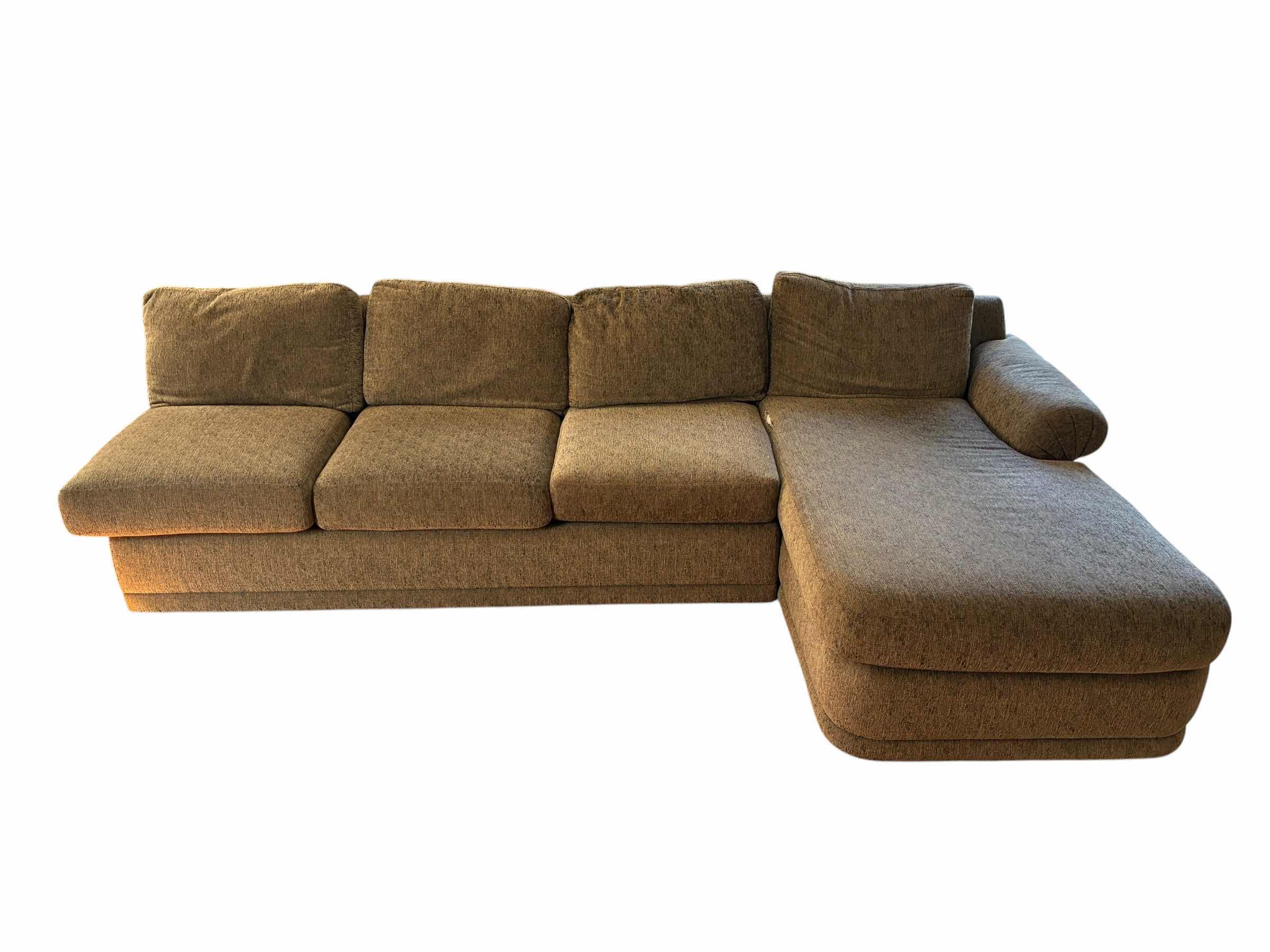 Photo 1 of TWO-TONE GRAY CHAISE SECTIONAL SOFA 117” X 66” H29”