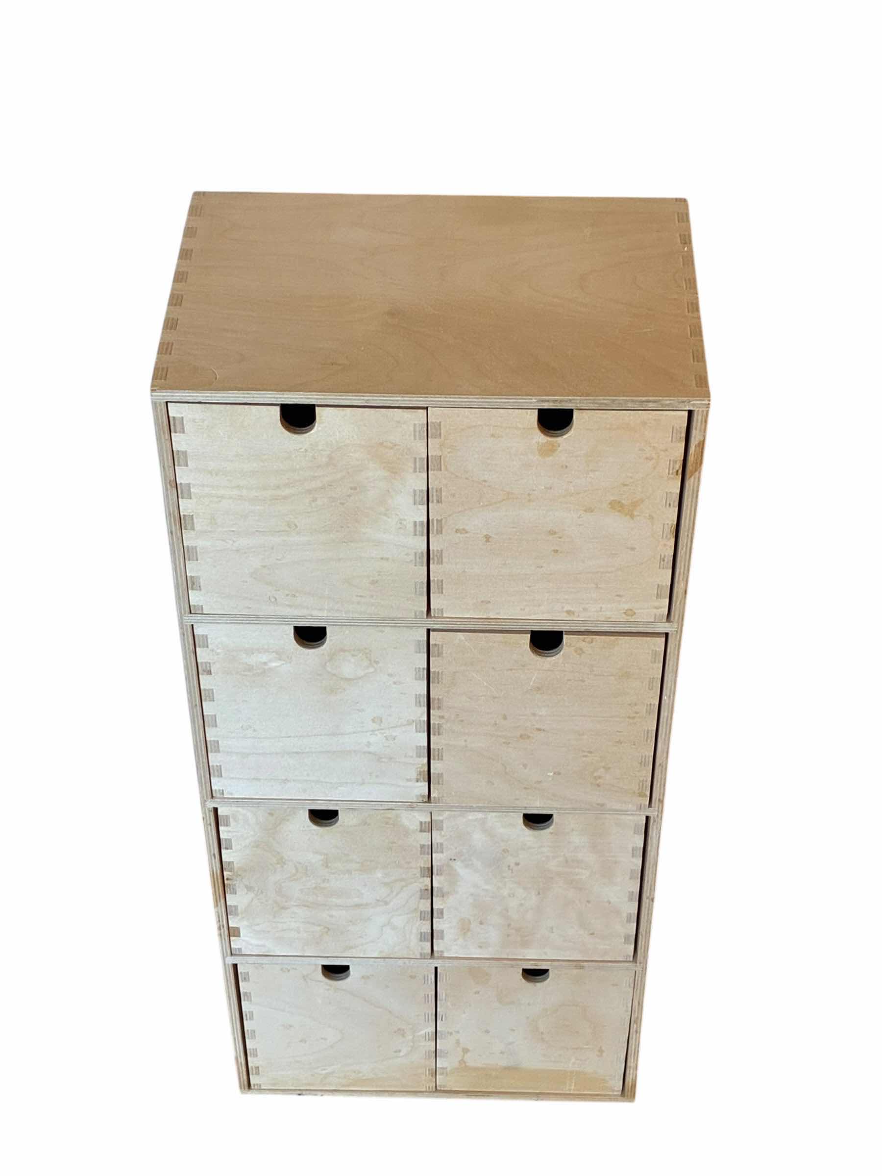 Photo 1 of NATURAL WOOD 8-DRAWER ORGANIZER 12“ X 8“ H27“