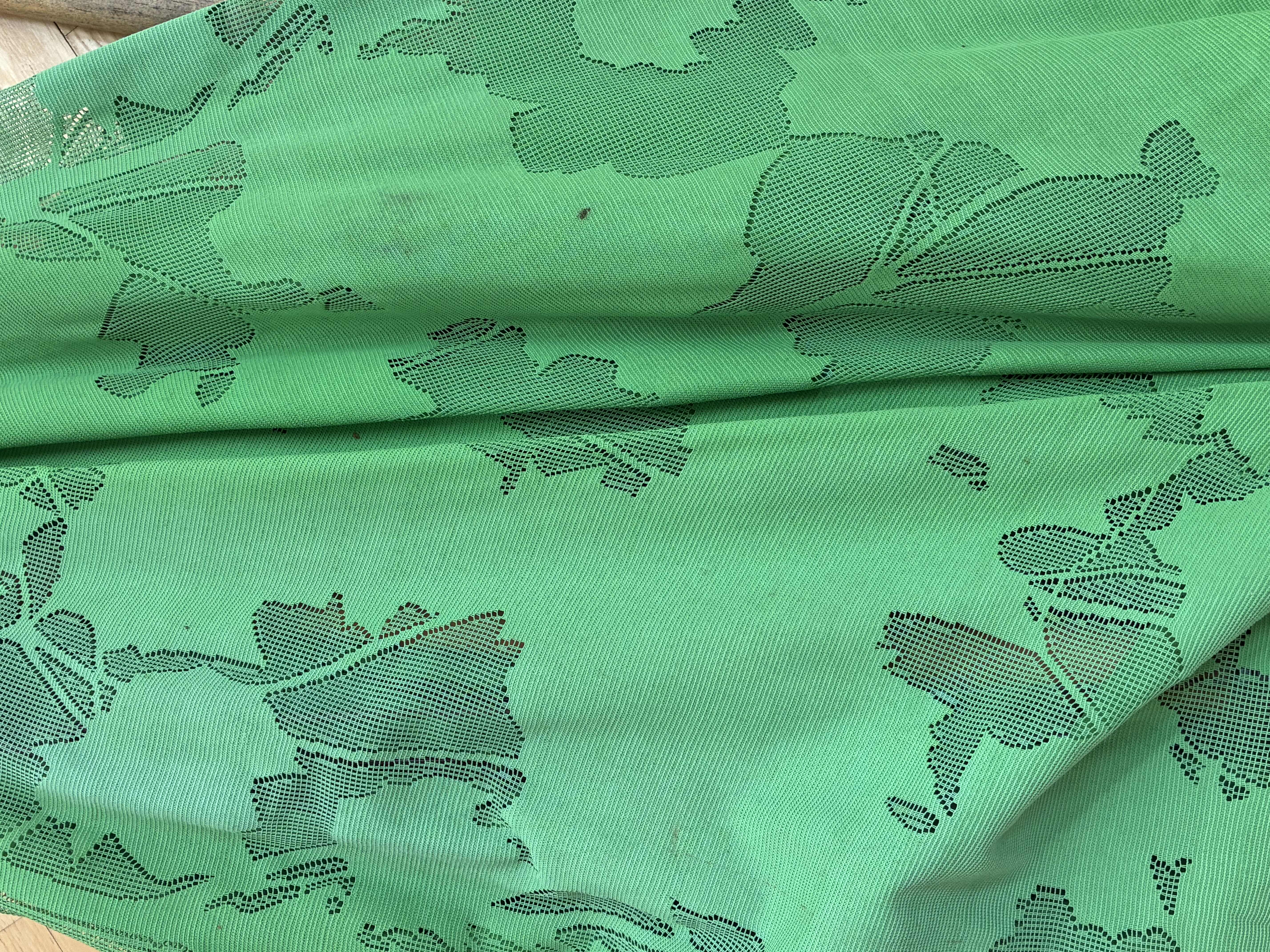 Photo 1 of DROOG GREEN PATTERN LACE BAMBOO OUTDOOR PATIO UMBRELLA W BOX
