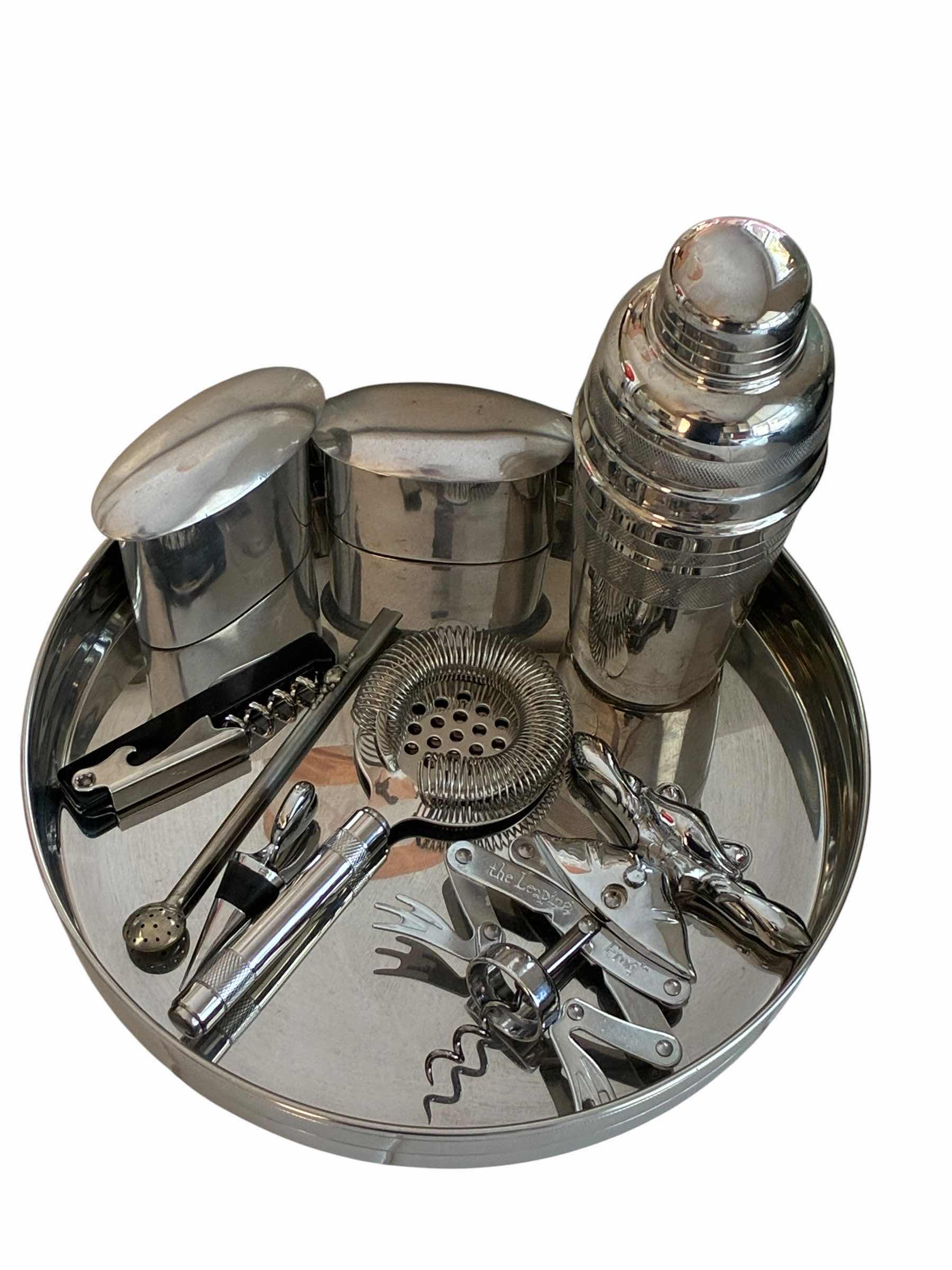 Photo 1 of STAINLESS STEEL BARTENDERS BAR KIT W 12” TRAY