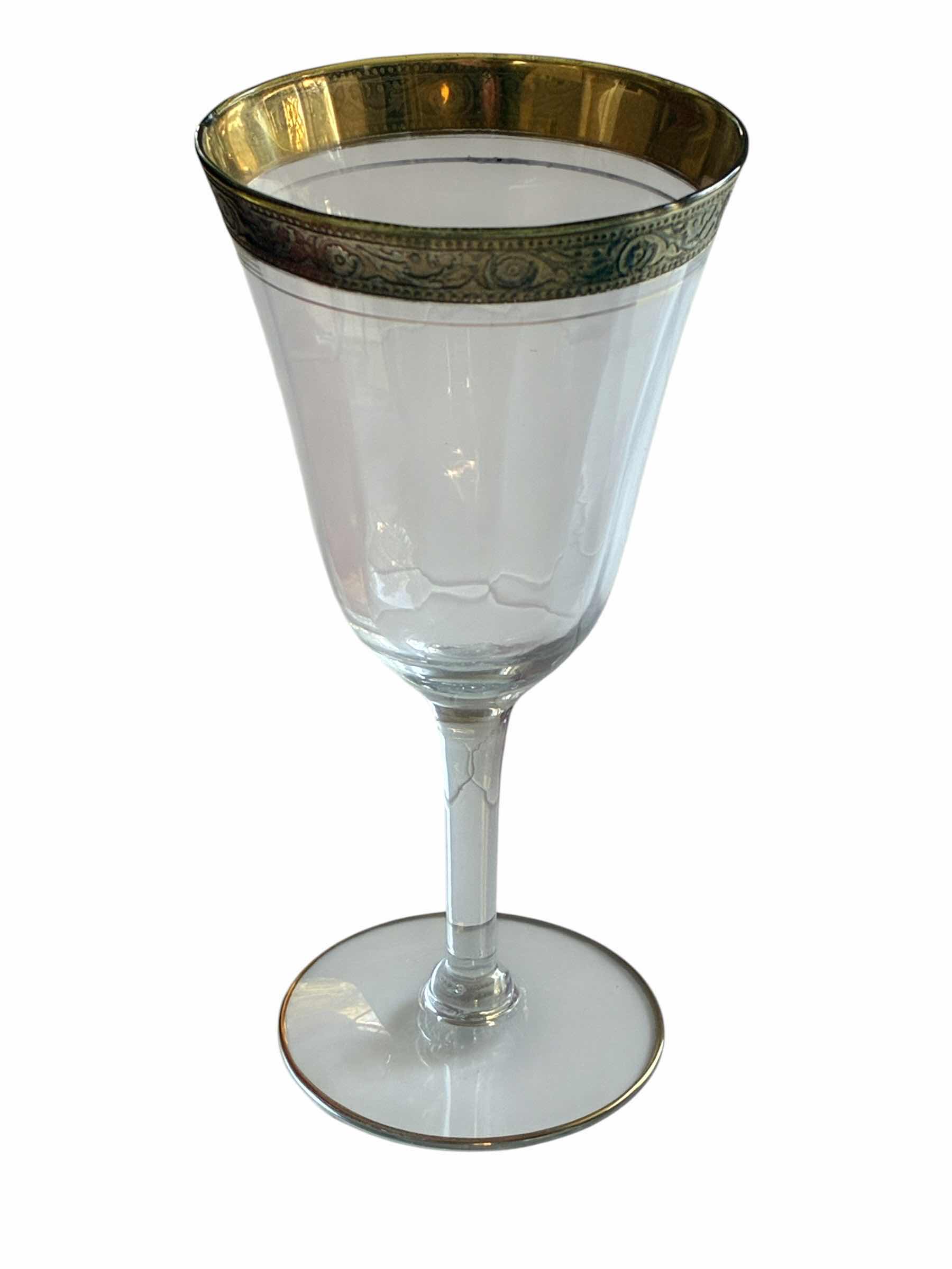Photo 1 of CRISTAL D’ARQUES 12PC GOLD TRIM 25CL & 17.5CL LONGCHAMP WINE GLASS SET