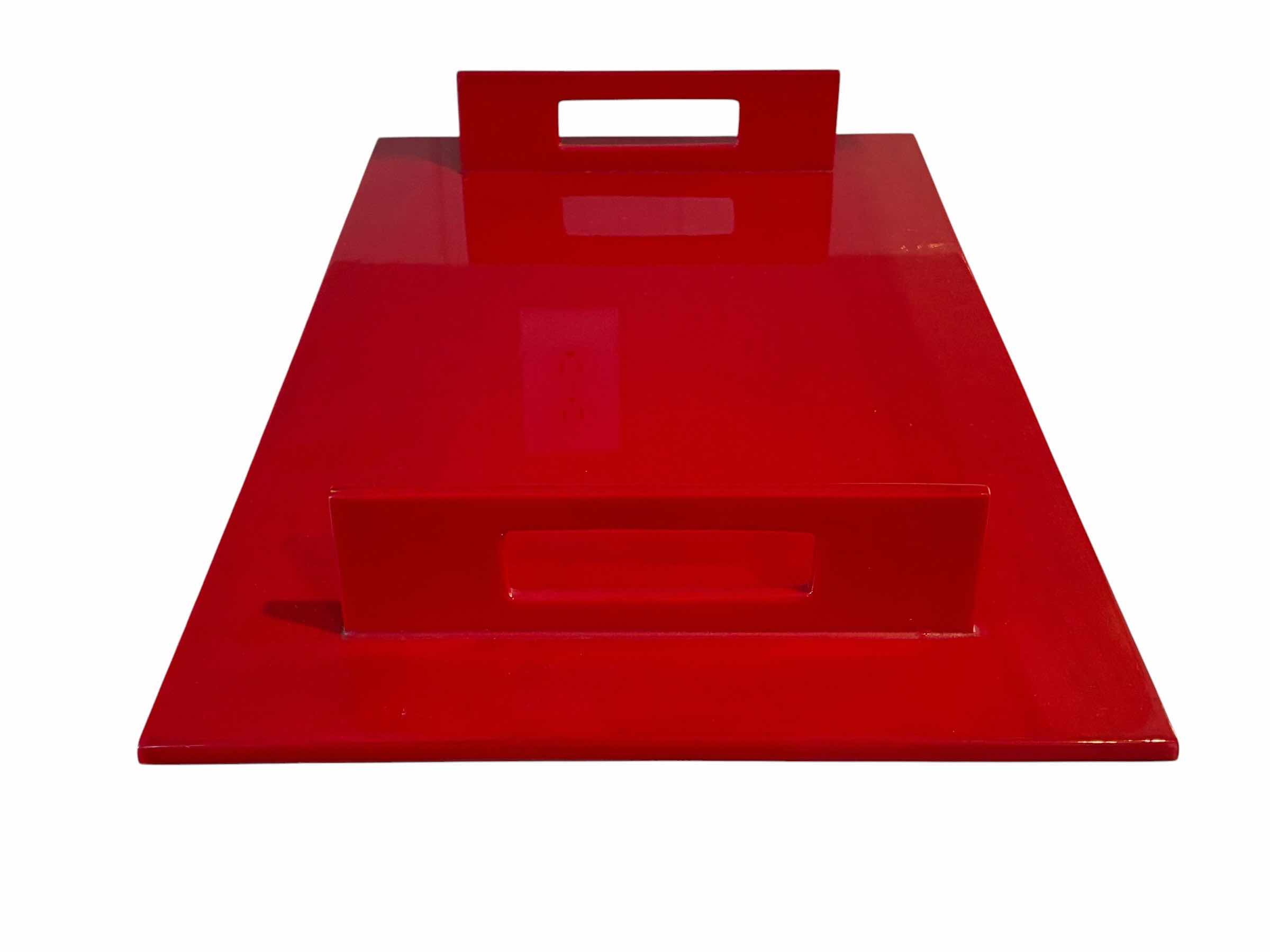 Photo 1 of MODERN RED SERVING TRAY 20” X 12”