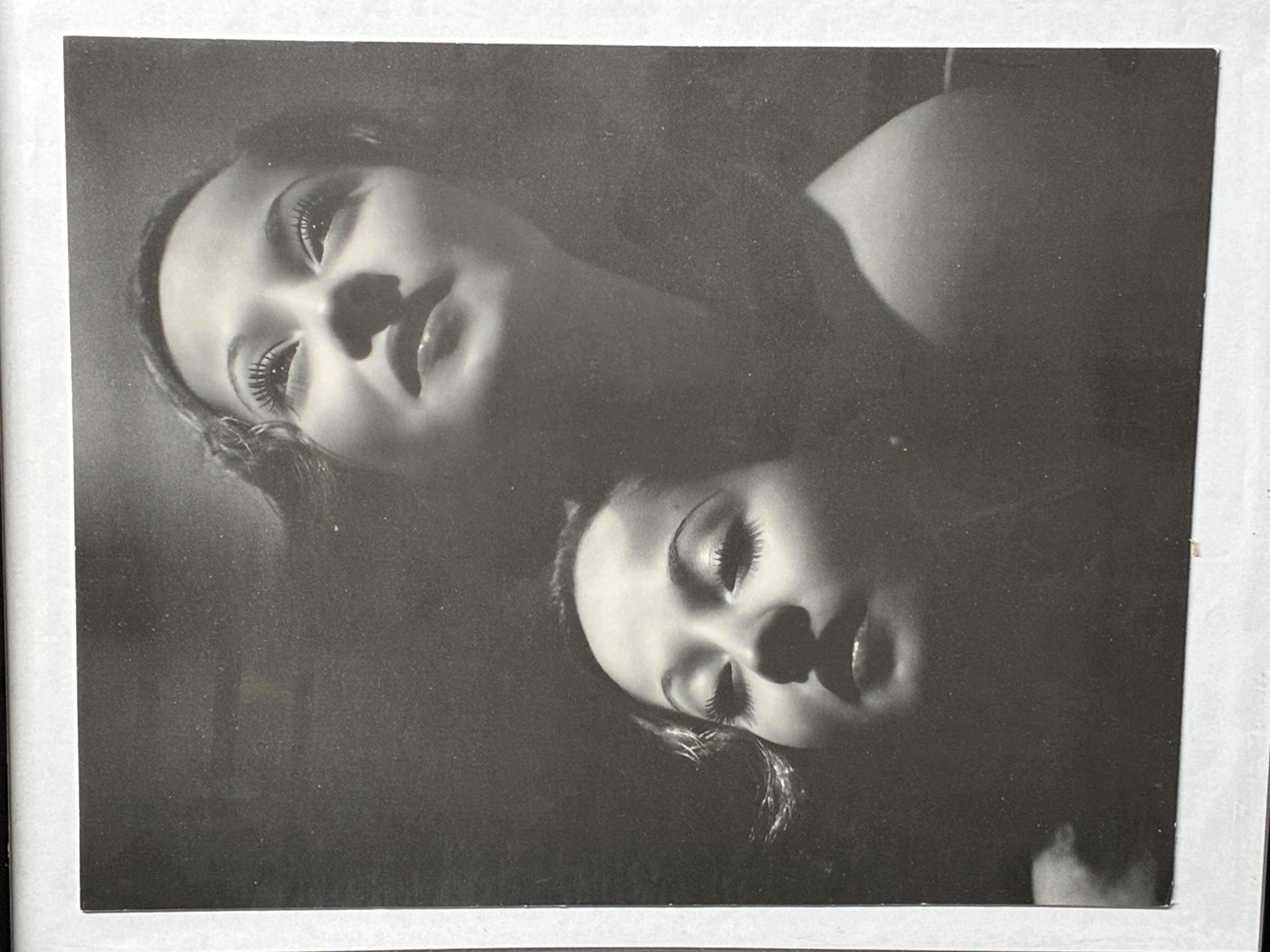 Photo 1 of LATIN FEMALE MODEL BLACK & WHITE LITHOGRAPH FRAMED PHOTOGRAPH 13.5” X 16.5”