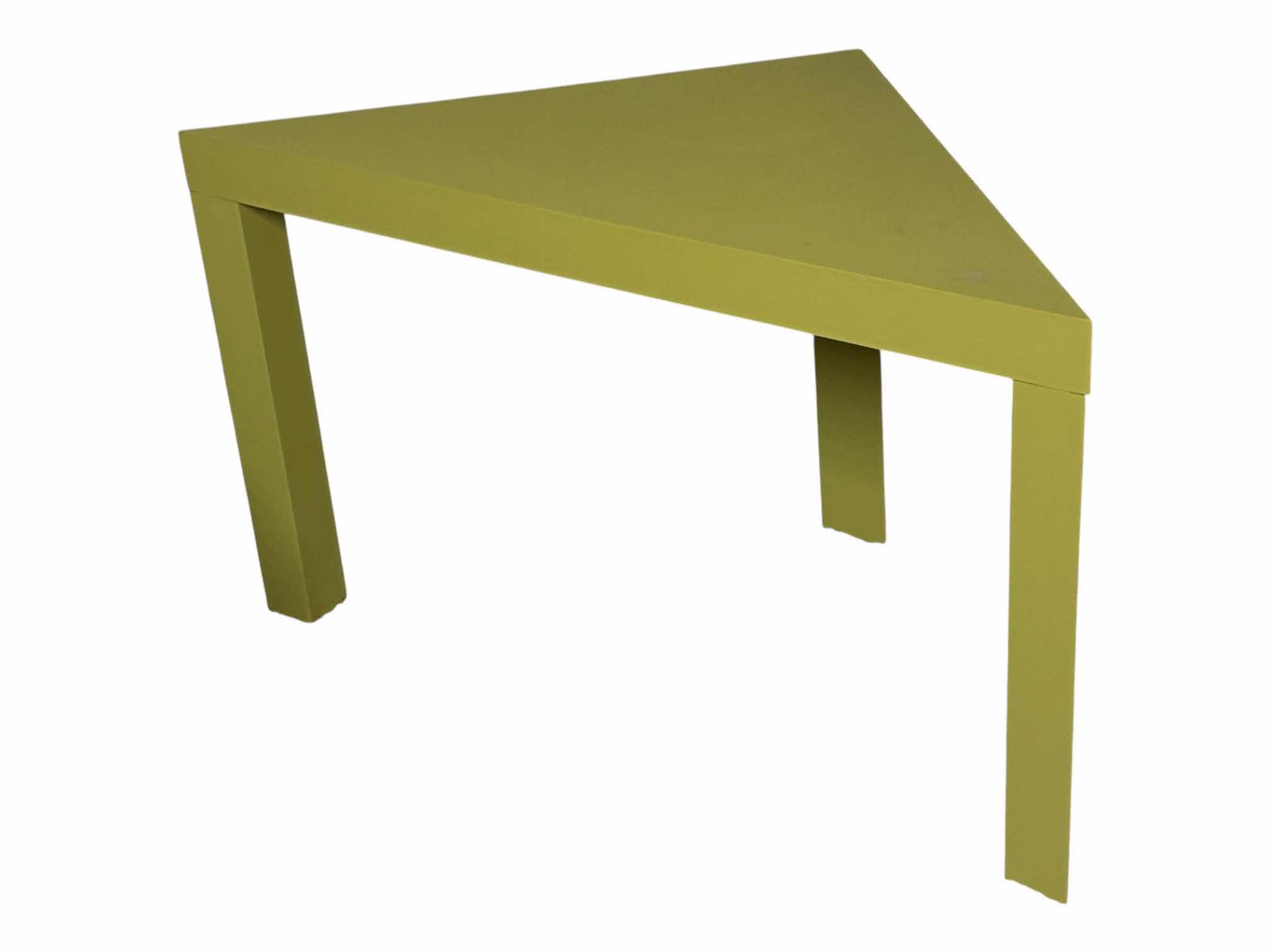 Photo 1 of PASTEL YELLOW TRIANGLE ACCENT TABLE