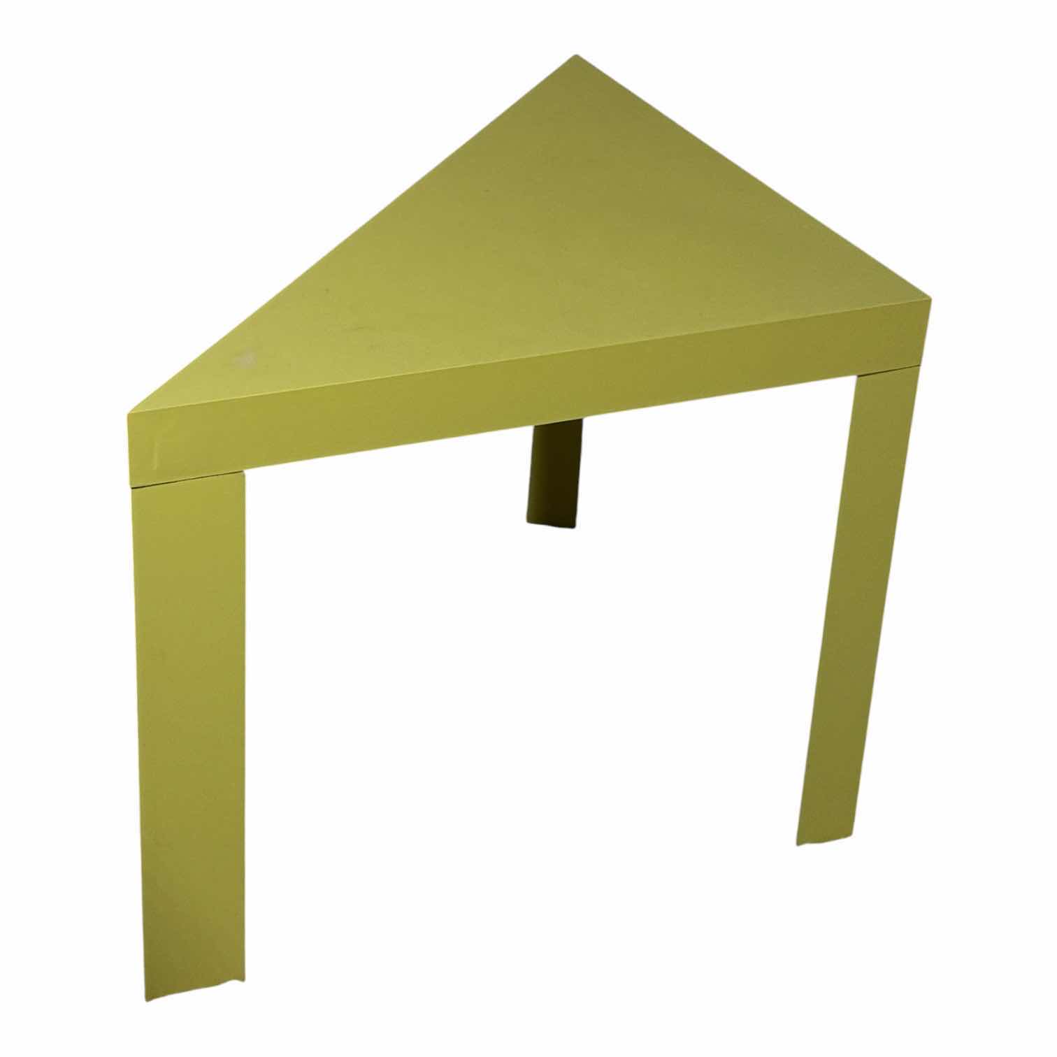 Photo 1 of PASTEL YELLOW TRIANGLE ACCENT TABLE