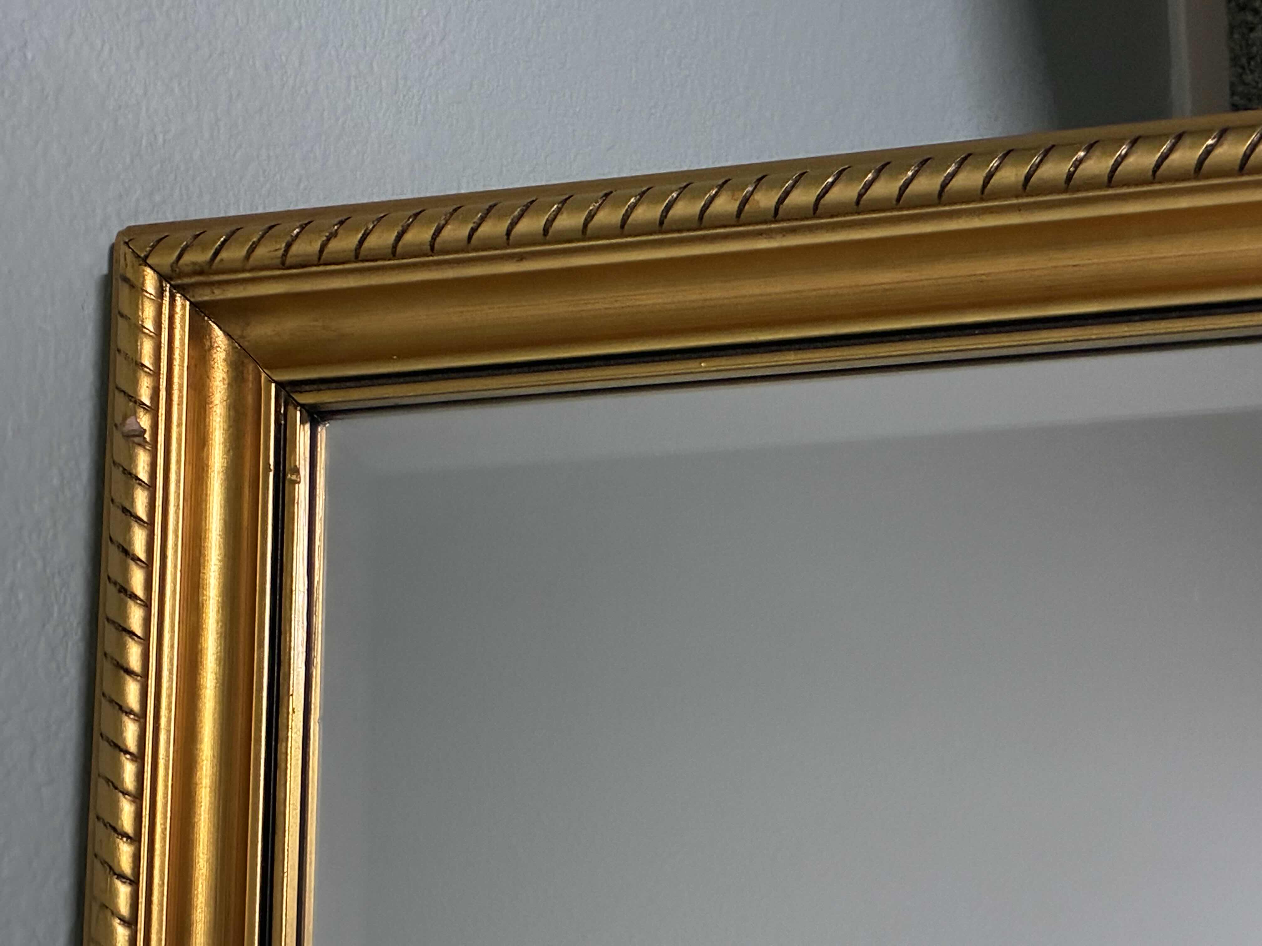 Photo 1 of ANTIQUE GOLD WOOD FRAMED MIRROR 32“ X 46“