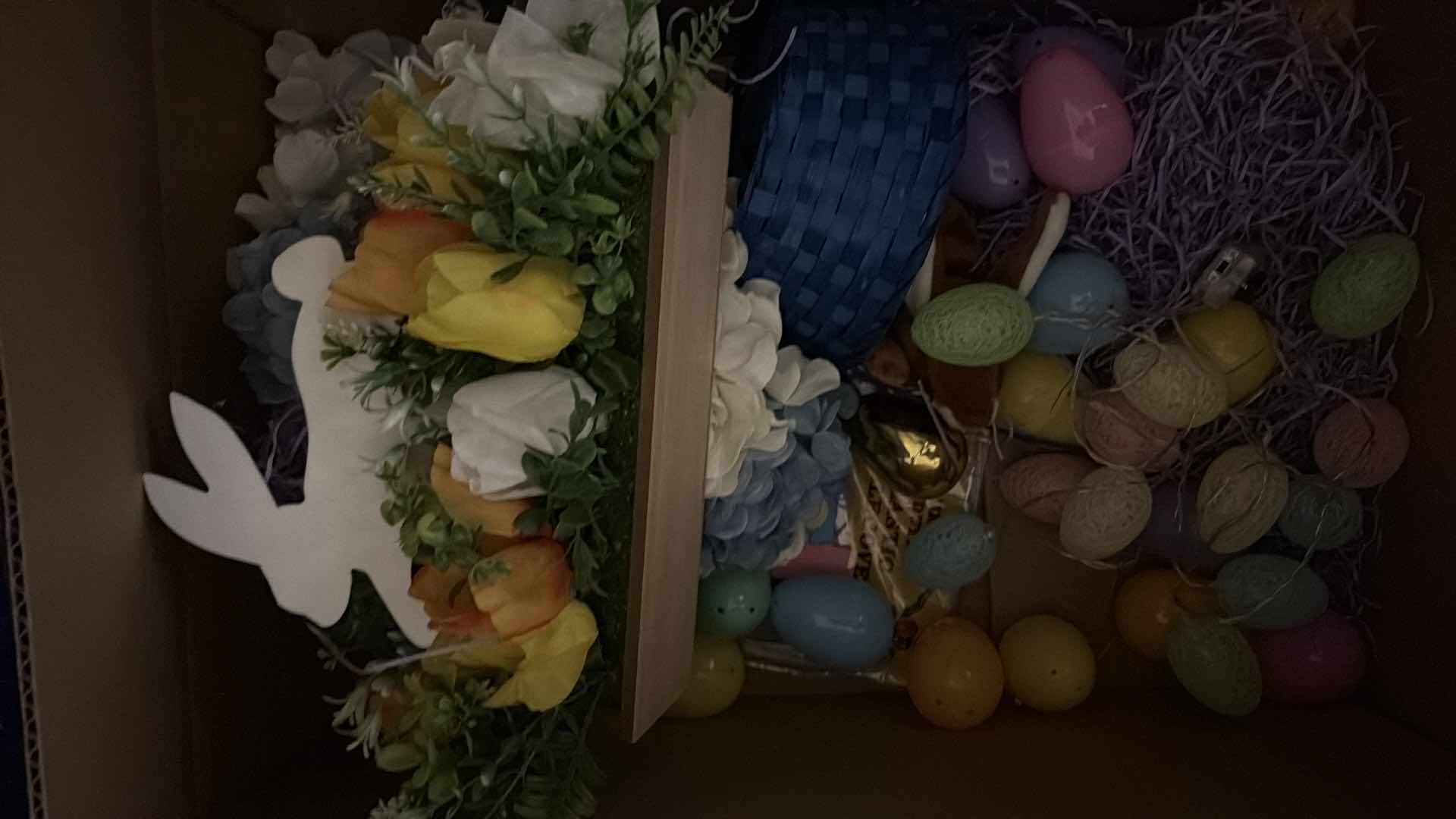 Photo 1 of BOX OF EASTER DECORATIONS