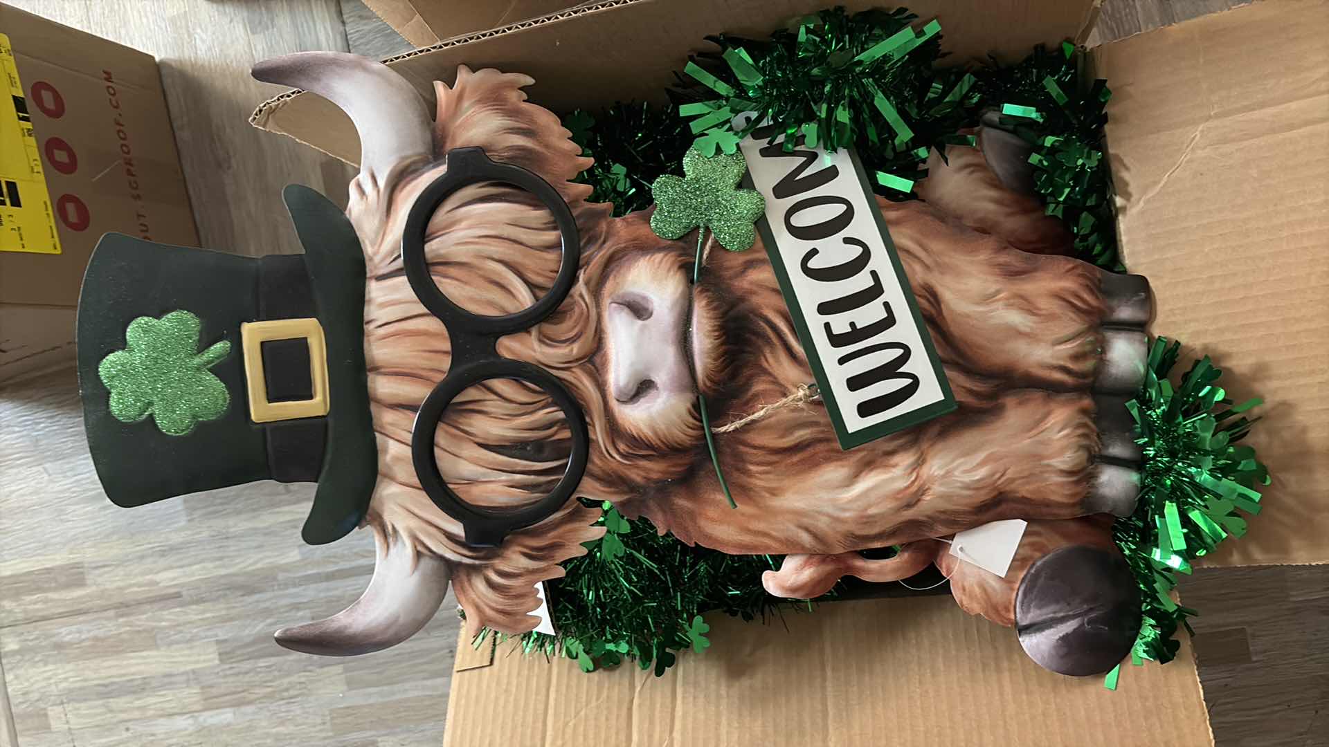 Photo 1 of (2)SMALL BOXES OF ST. PATRICK DECORATIONS