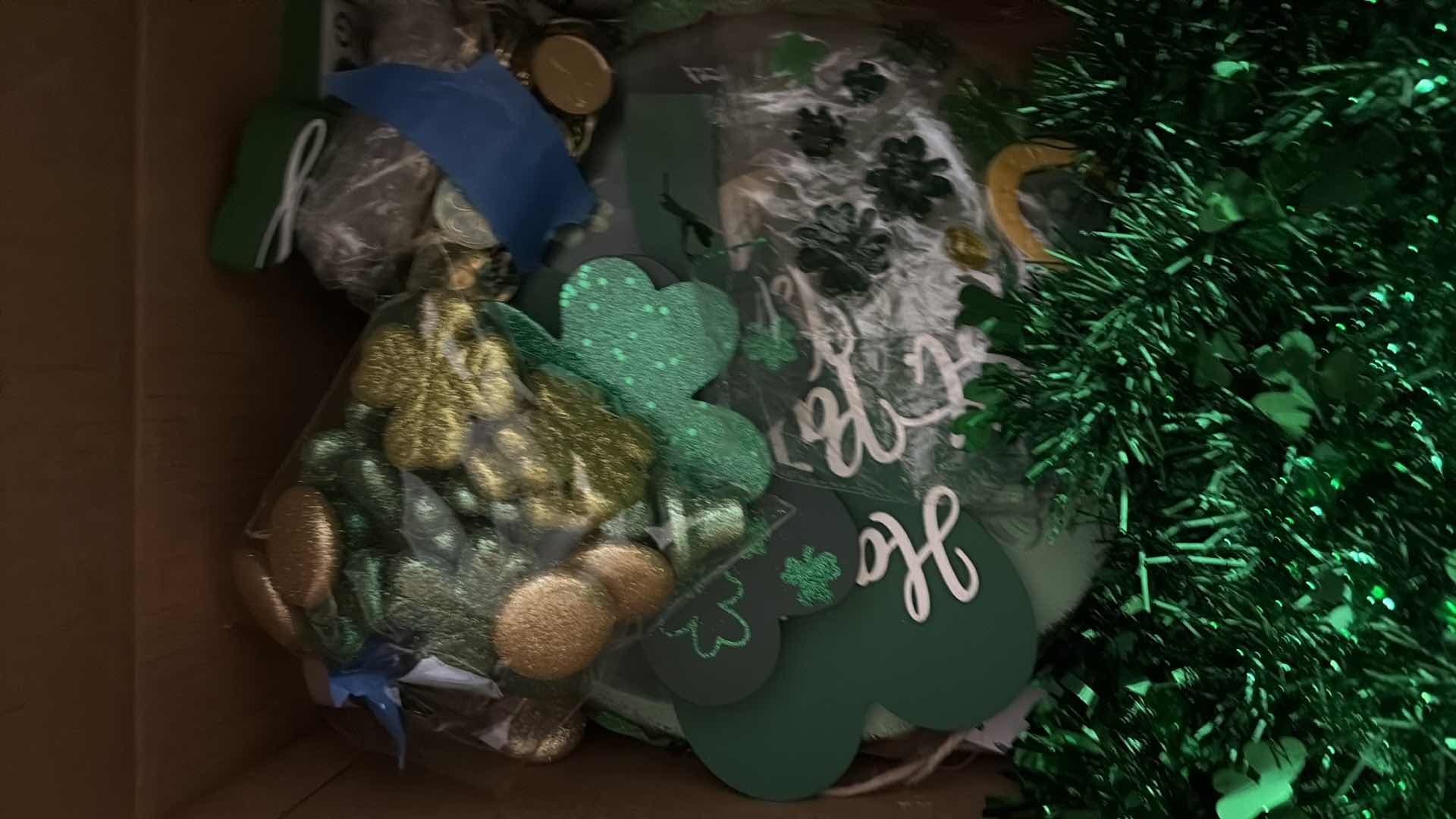 Photo 1 of (2)SMALL BOXES OF ST. PATRICK DECORATIONS