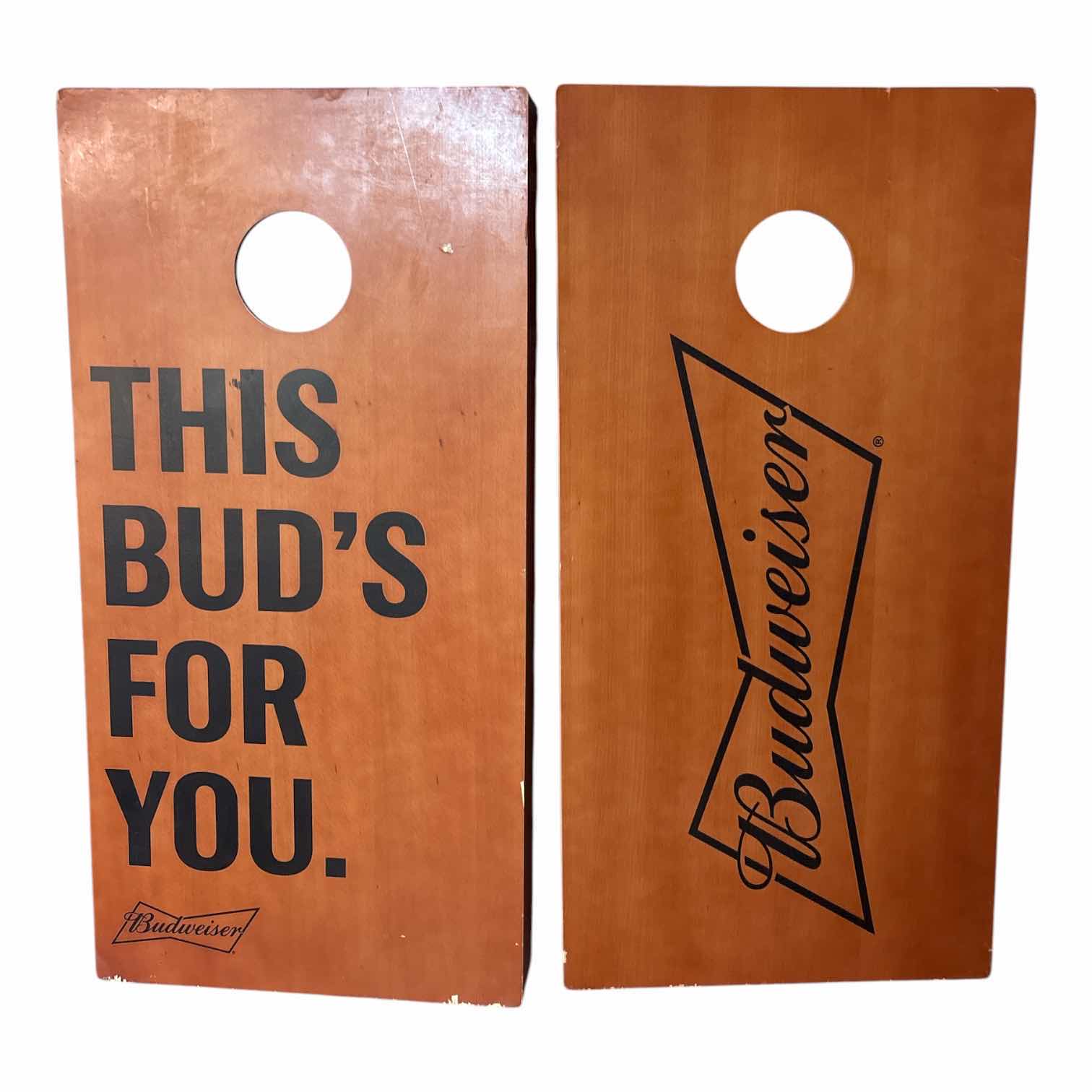 Photo 1 of BUDWEISER CUSTOM CORN HOLE WOOD BOARDS 23.5”X3”H48”