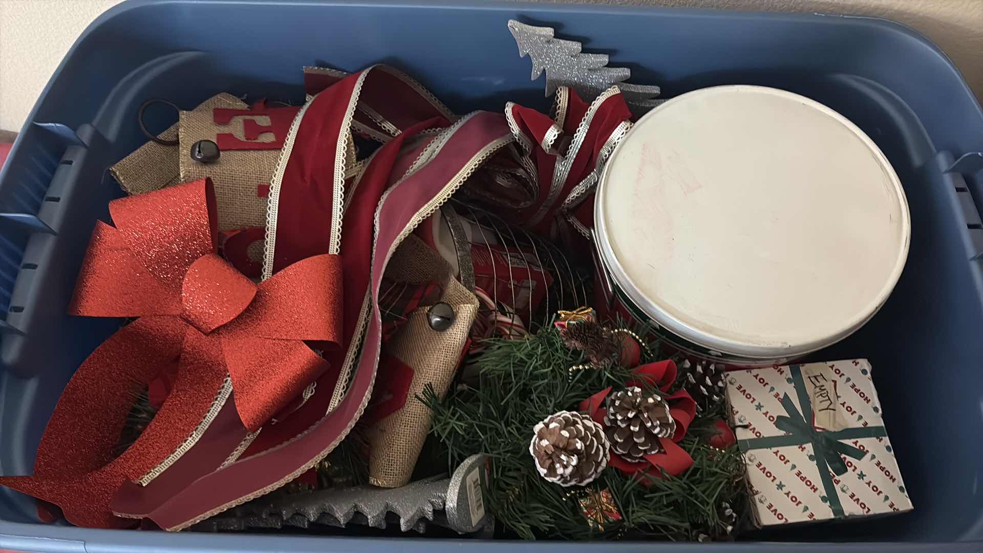 Photo 1 of CONTAINER OF CHRISTMAS DECOR