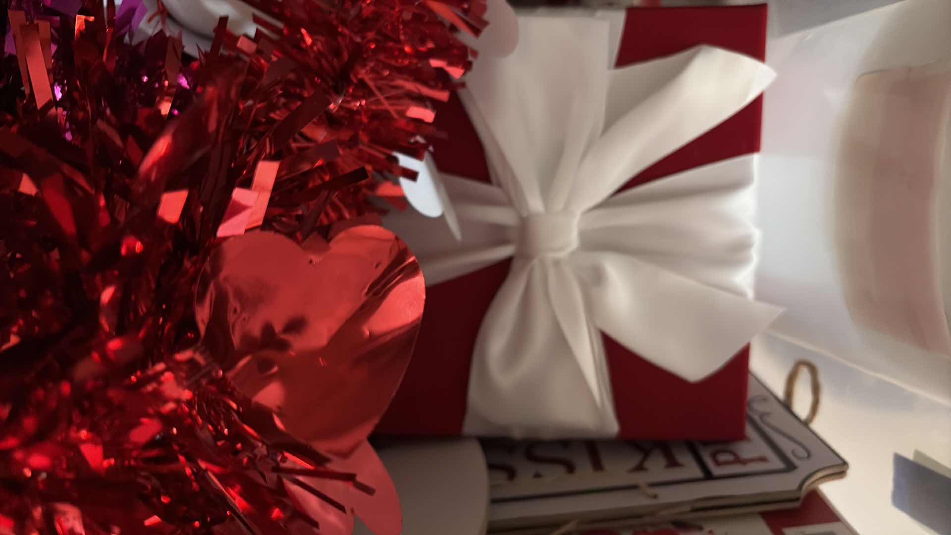 Photo 1 of CONTAINER OF VALENTINES DECORATIONS