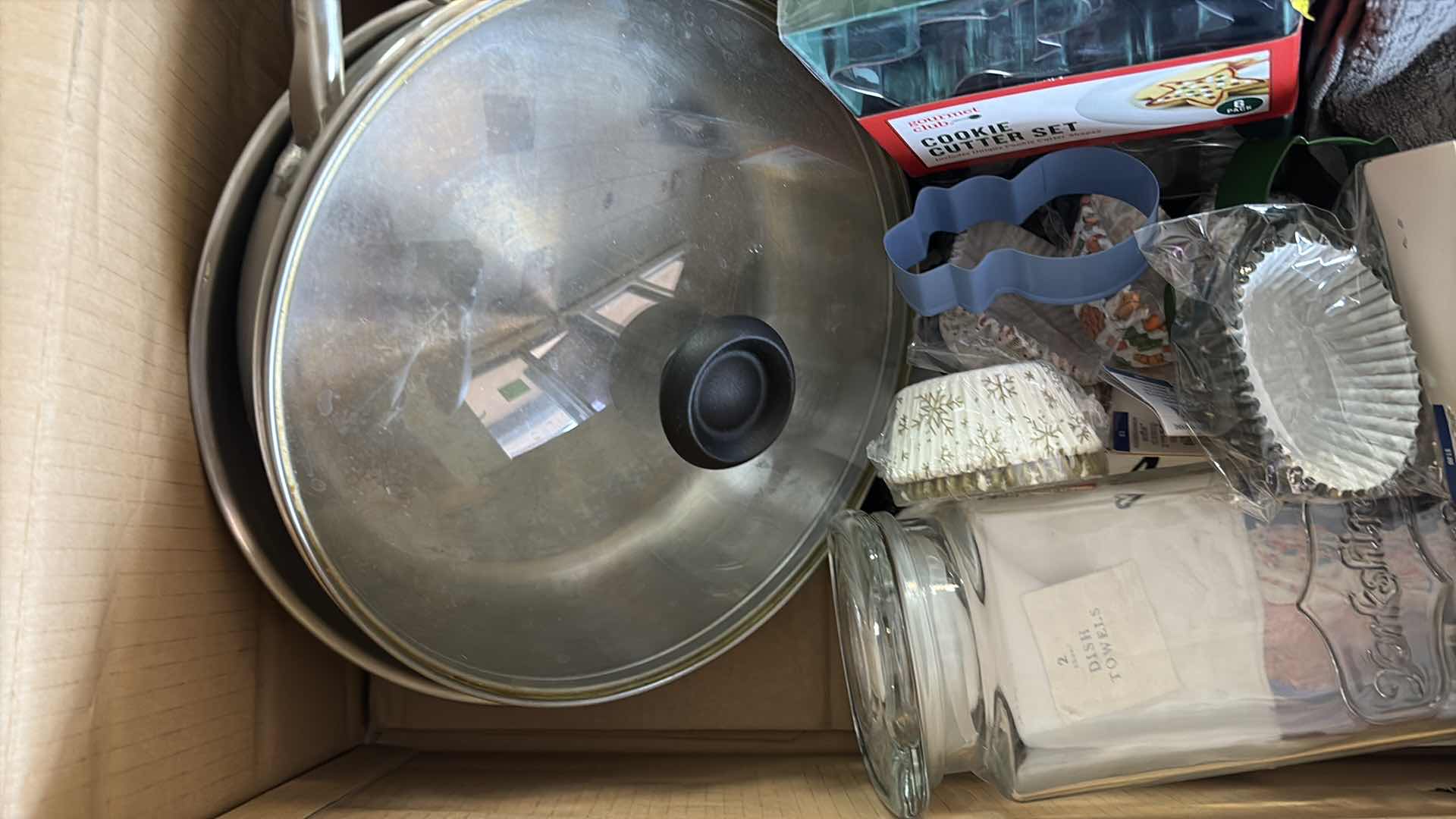 Photo 1 of BOX OF KITCHENWARE- TOASTER, PANS & COOKBOOKS
