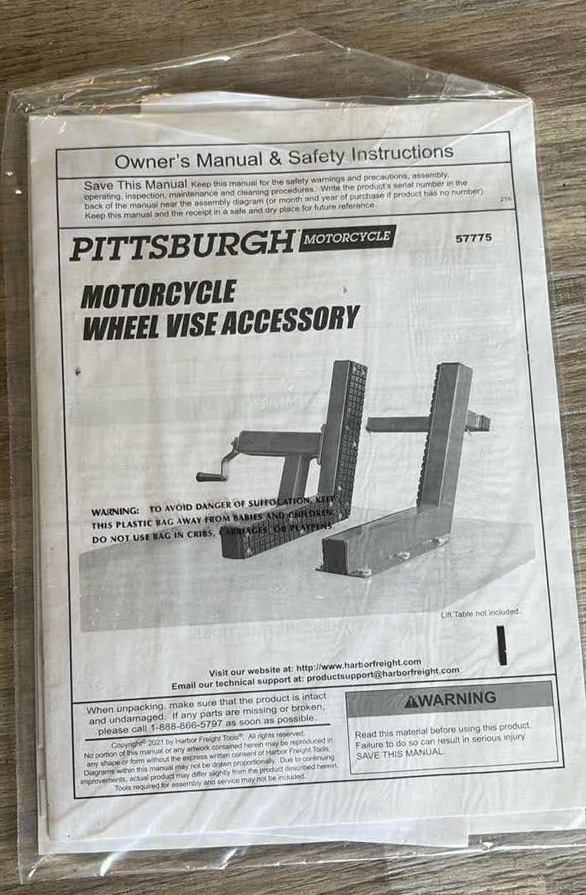 Photo 1 of MOTORCYCLE WHEEL VISE ACCESSORY