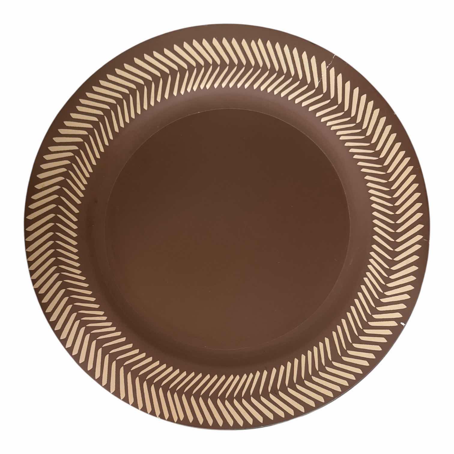 Photo 1 of GOLD AND BROWN CHARGER PLATES D13”