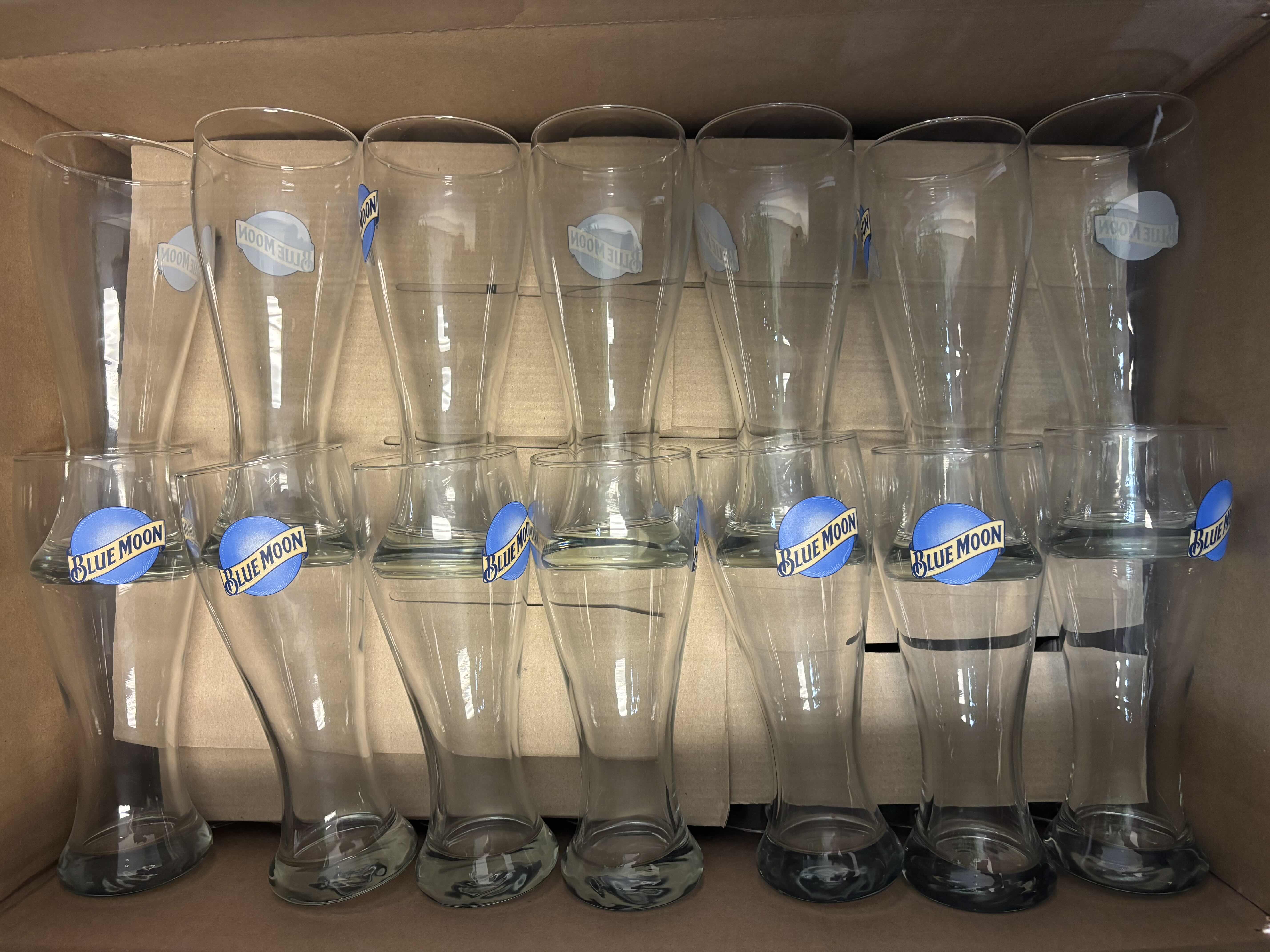 Photo 1 of BLUE MOON PILSNER BEER GLASSES (APPROXIMATELY 28)