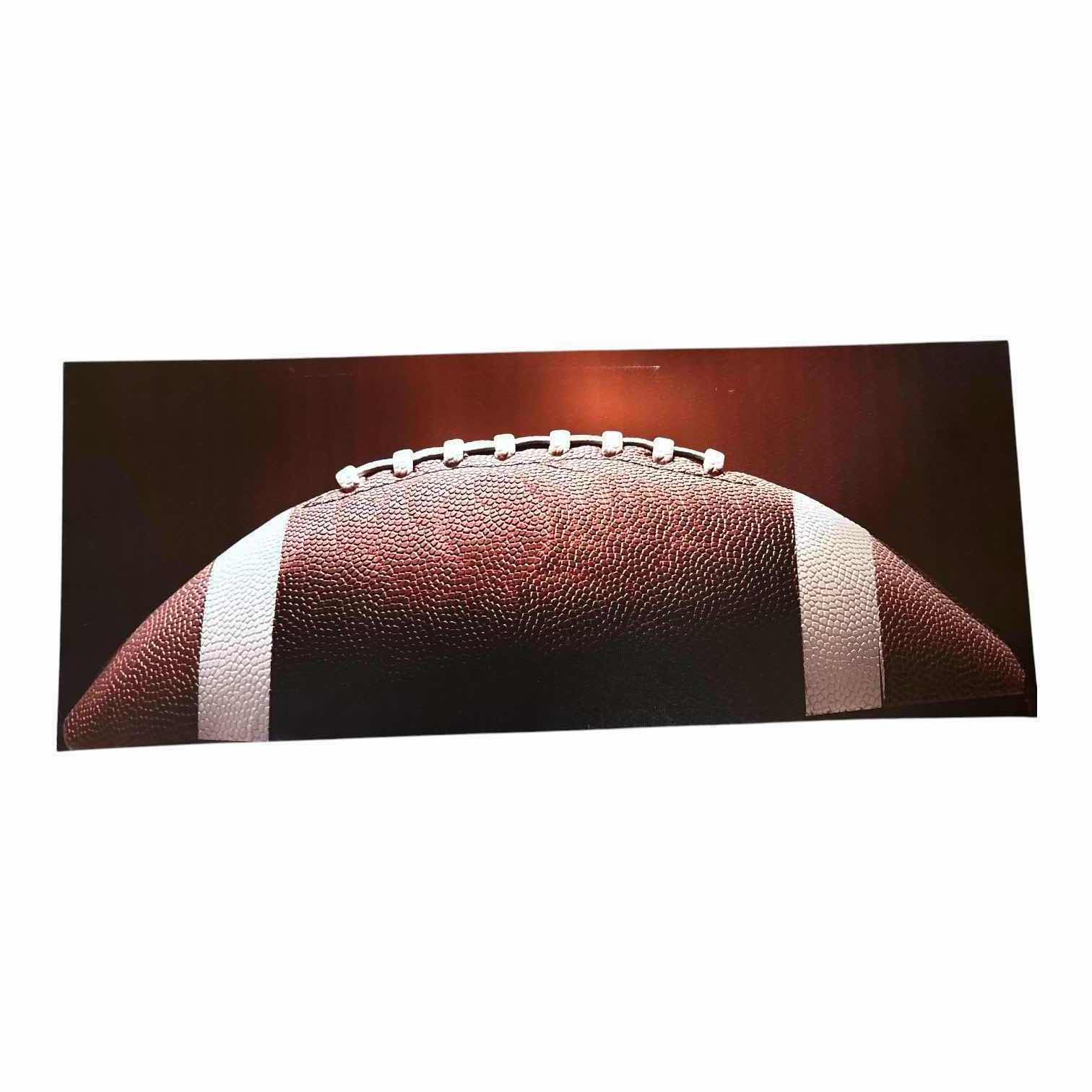 Photo 1 of SMALL BOX OF FOOTBALL DECORATIONS AND CANVAS SIGN 30”X12”