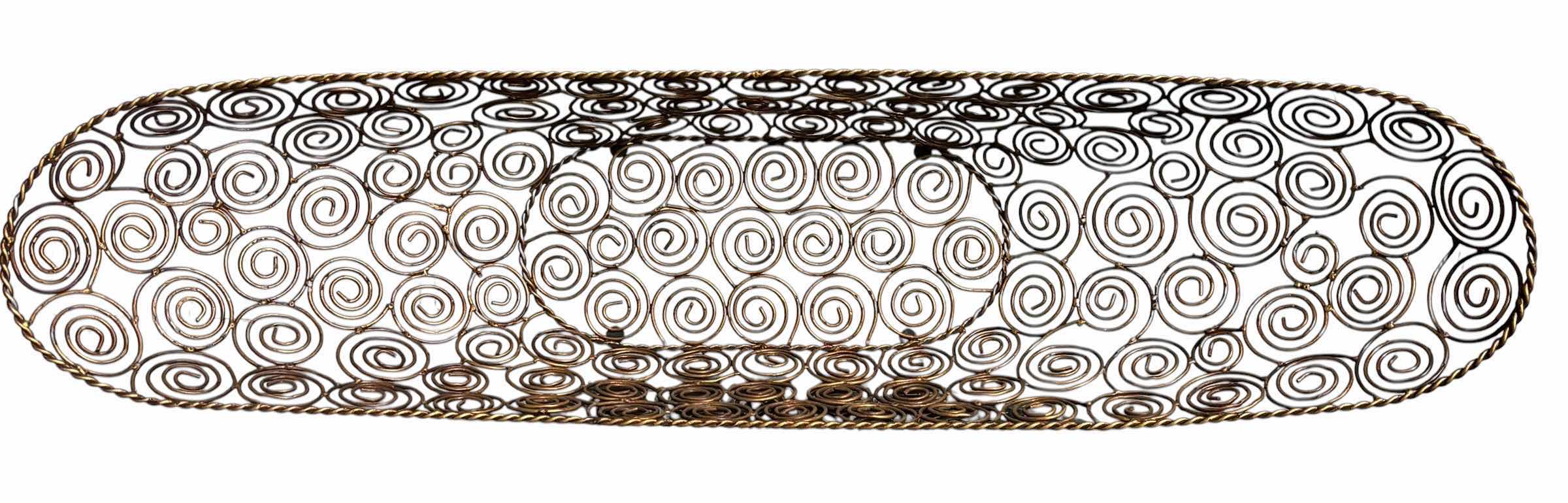 Photo 1 of ALUMINUM DECORATIVE BOWL WITH ABSTRACT CIRCLE DESIGNS 35”L