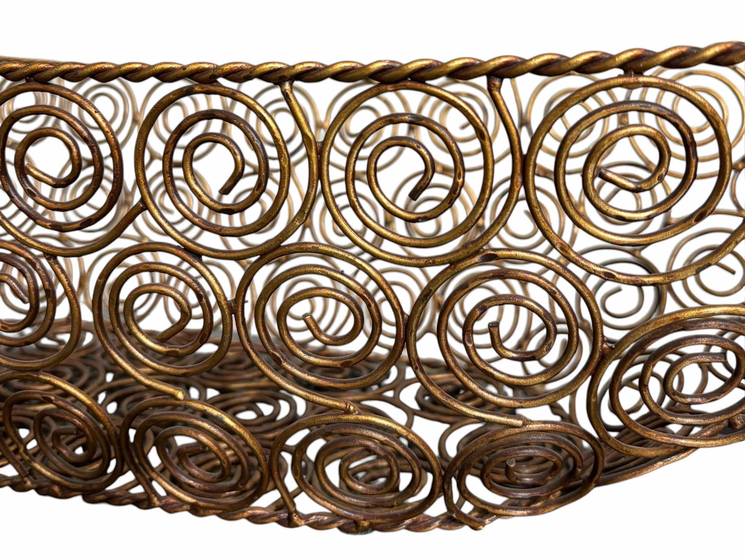 Photo 1 of ALUMINUM DECORATIVE BOWL WITH ABSTRACT CIRCLE DESIGNS 35”L