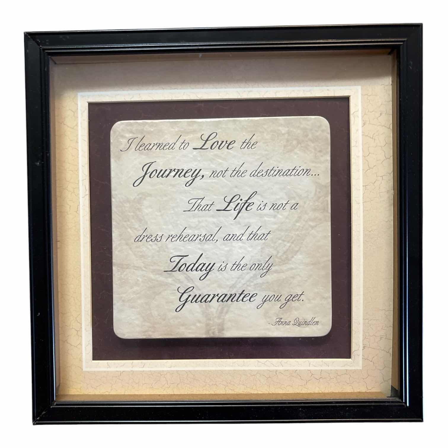 Photo 1 of (2)PCS SCRIPT LIFE QUOTES WALL ART 12”X12”