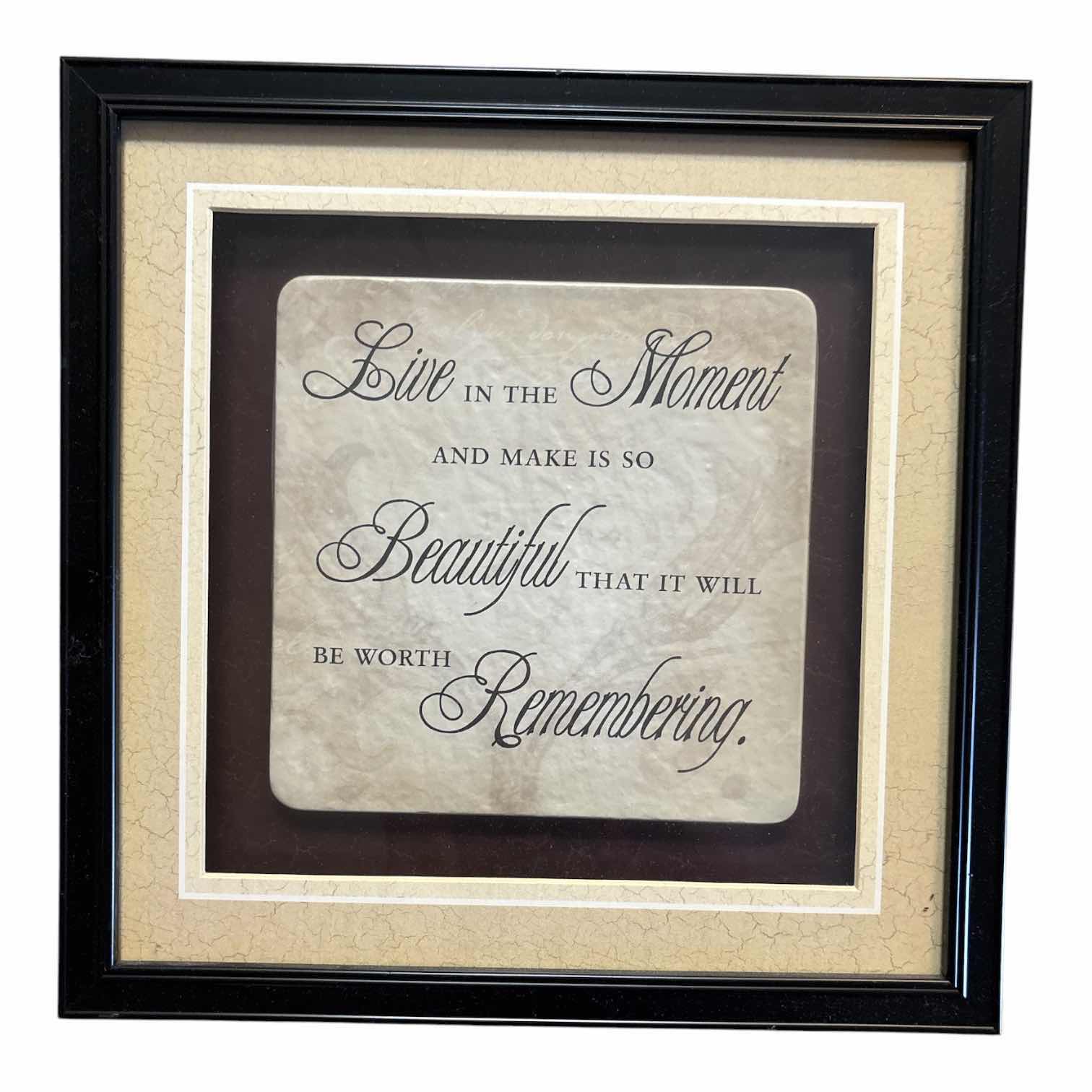 Photo 1 of (2)PCS SCRIPT LIFE QUOTES WALL ART 12”X12”