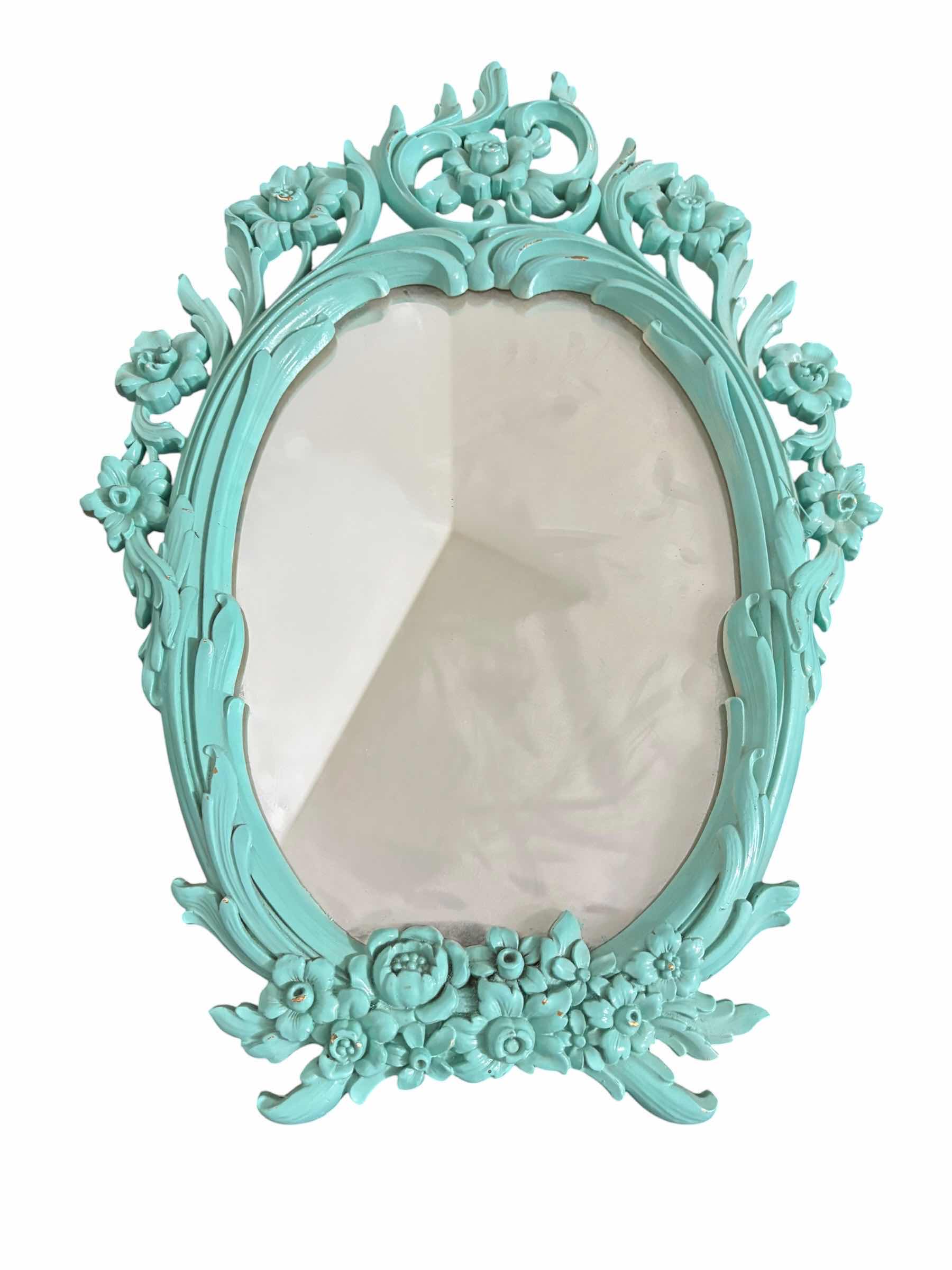 Photo 1 of WALL MIRROR H19.5” & WROUGHT IRON WALL CANDELABRA