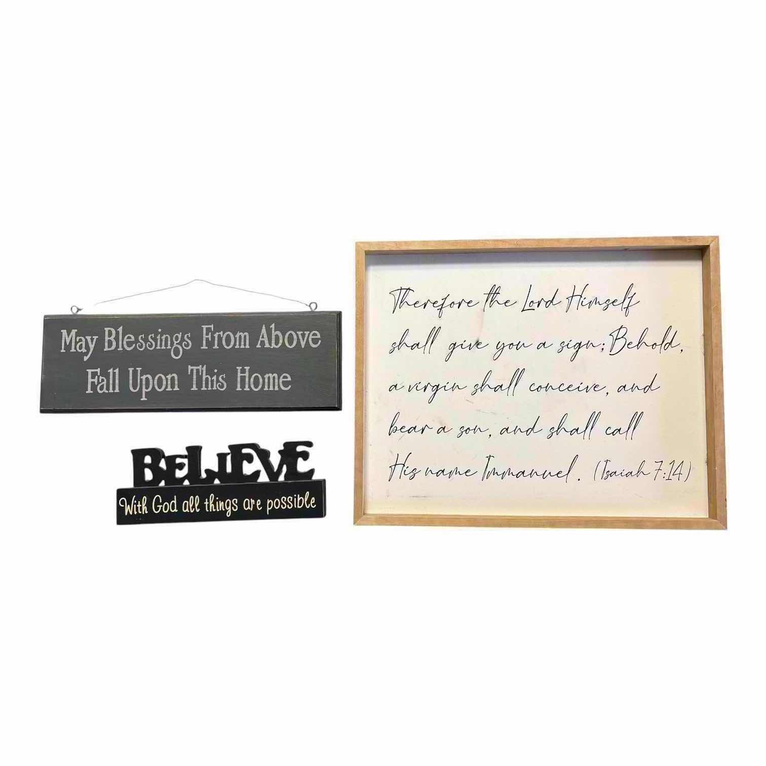 Photo 1 of (3)PCS RELIGIOUS HOME WALL ART 20”X16”