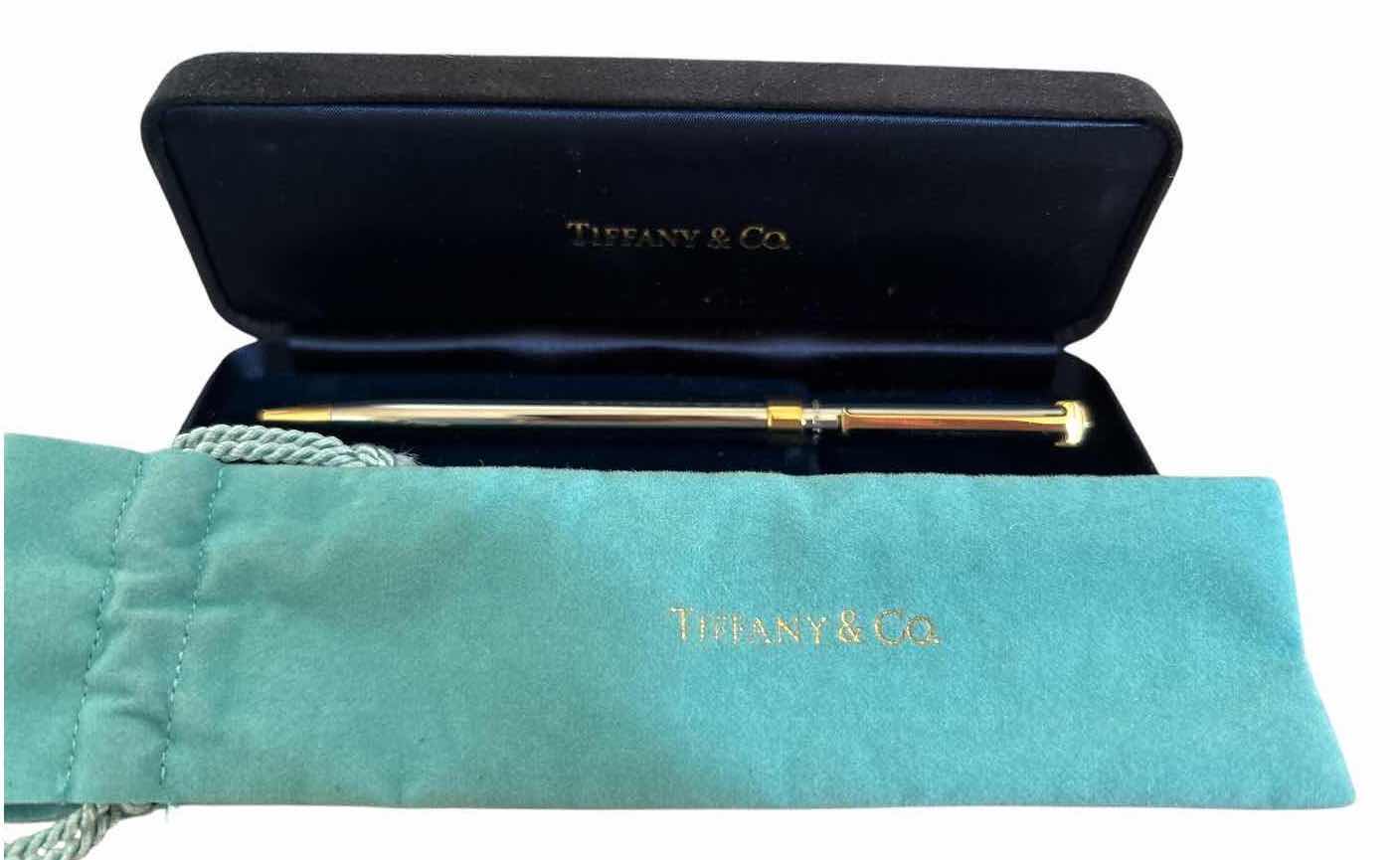 Photo 1 of TIFFANY & CO. SILVER & GOLD-TONE T CLIP BALLPOINT PEN W/TIFFANY  & CO. INSCRIPTION L5”