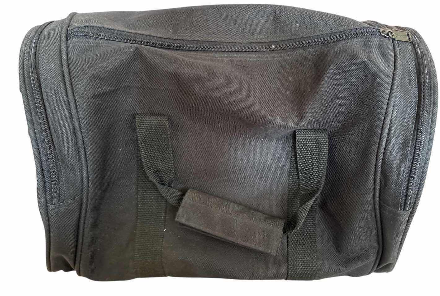 Photo 1 of (2)PCS BLACK TRAVEL DUFFEL & GARMENT BAGS H16”