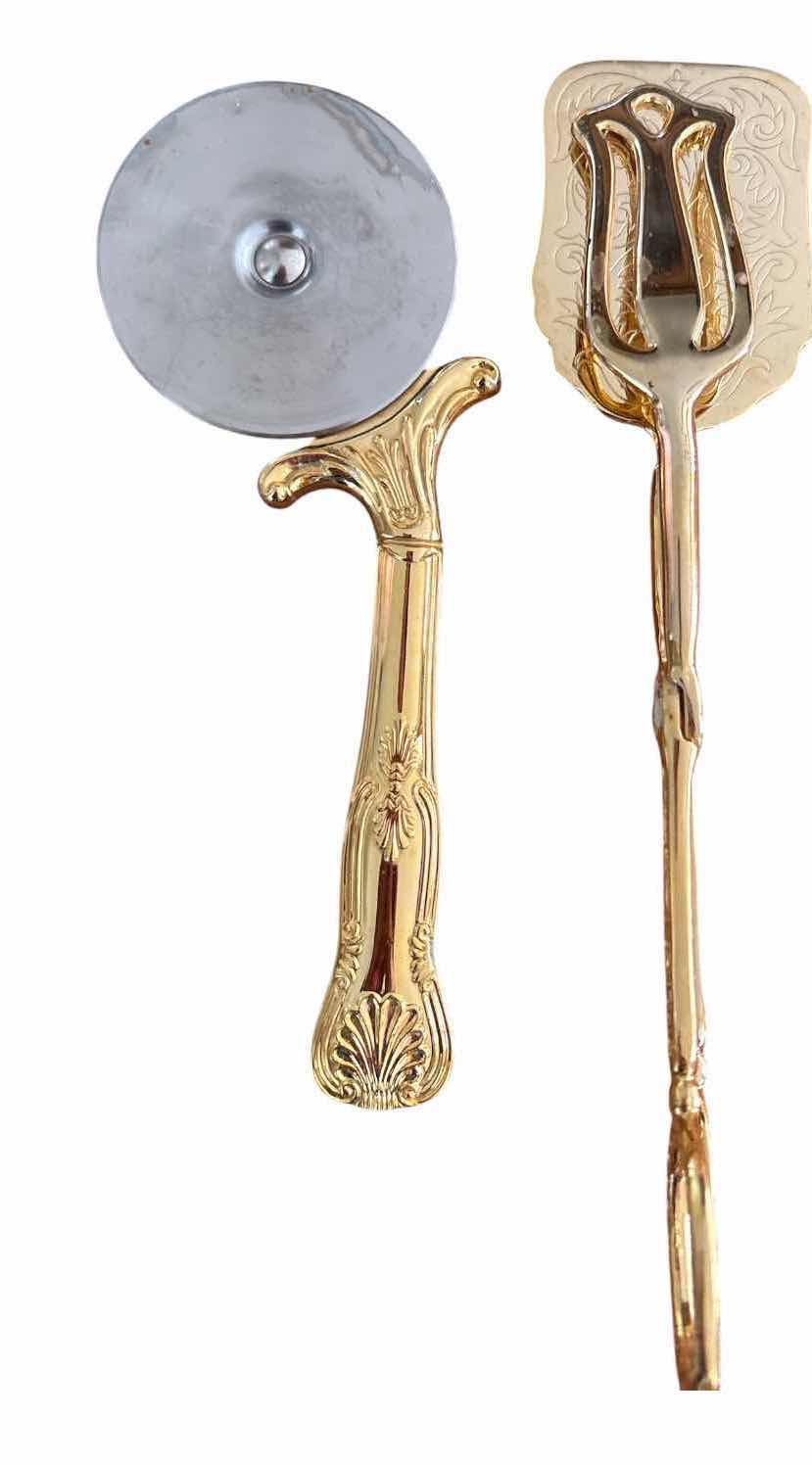 Photo 1 of (5)PCS GOLD-TONE SERVING UTENSIL $45