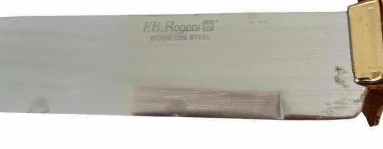 Photo 1 of WM. ROGERS GOLD-TONE CARVING KNIFE & FORK SET