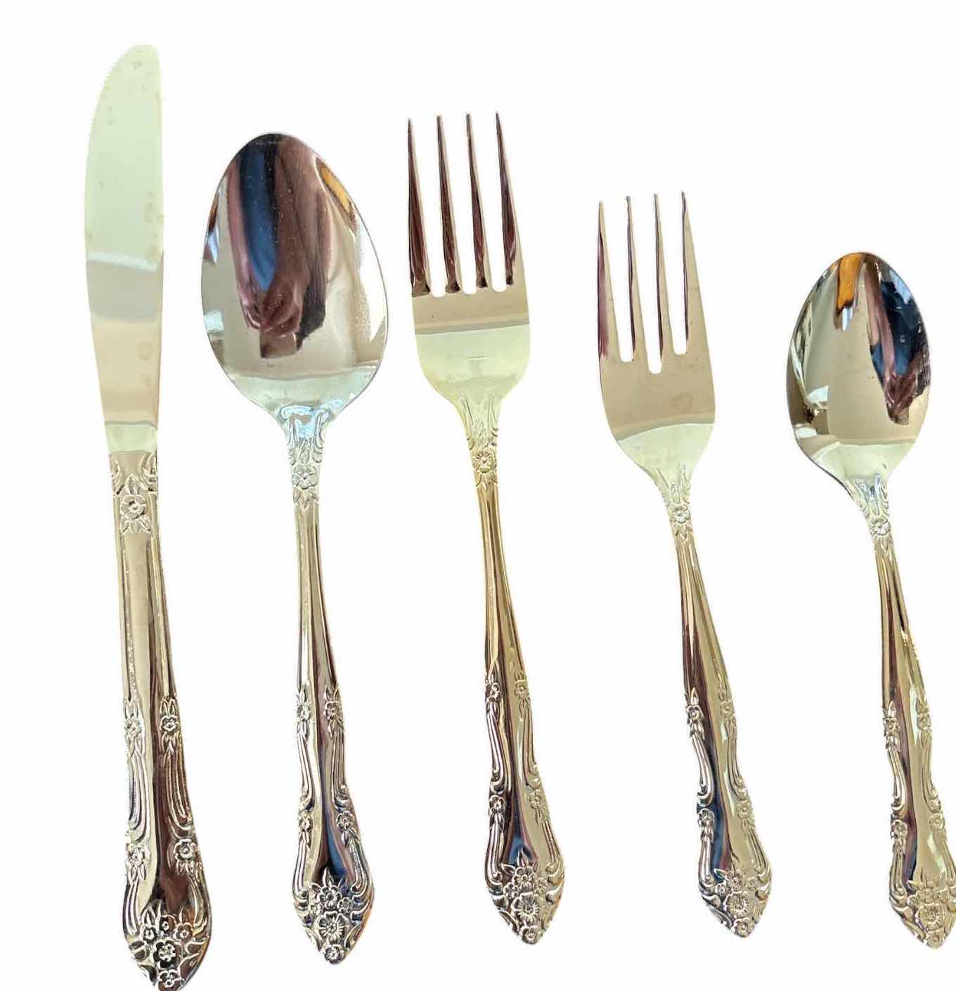 Photo 1 of (60)PCS WM. ROGERS GOLD-TONE FLATWARE SET