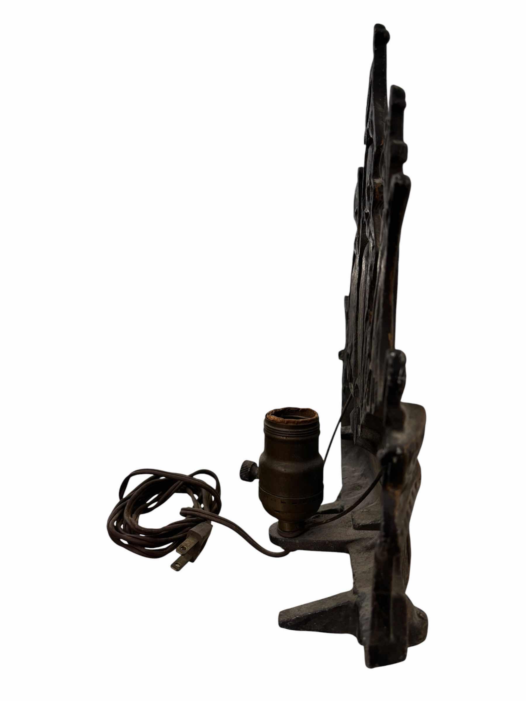Photo 1 of VINTAGE CAST IRON SAILING SHIP LAMP H12”