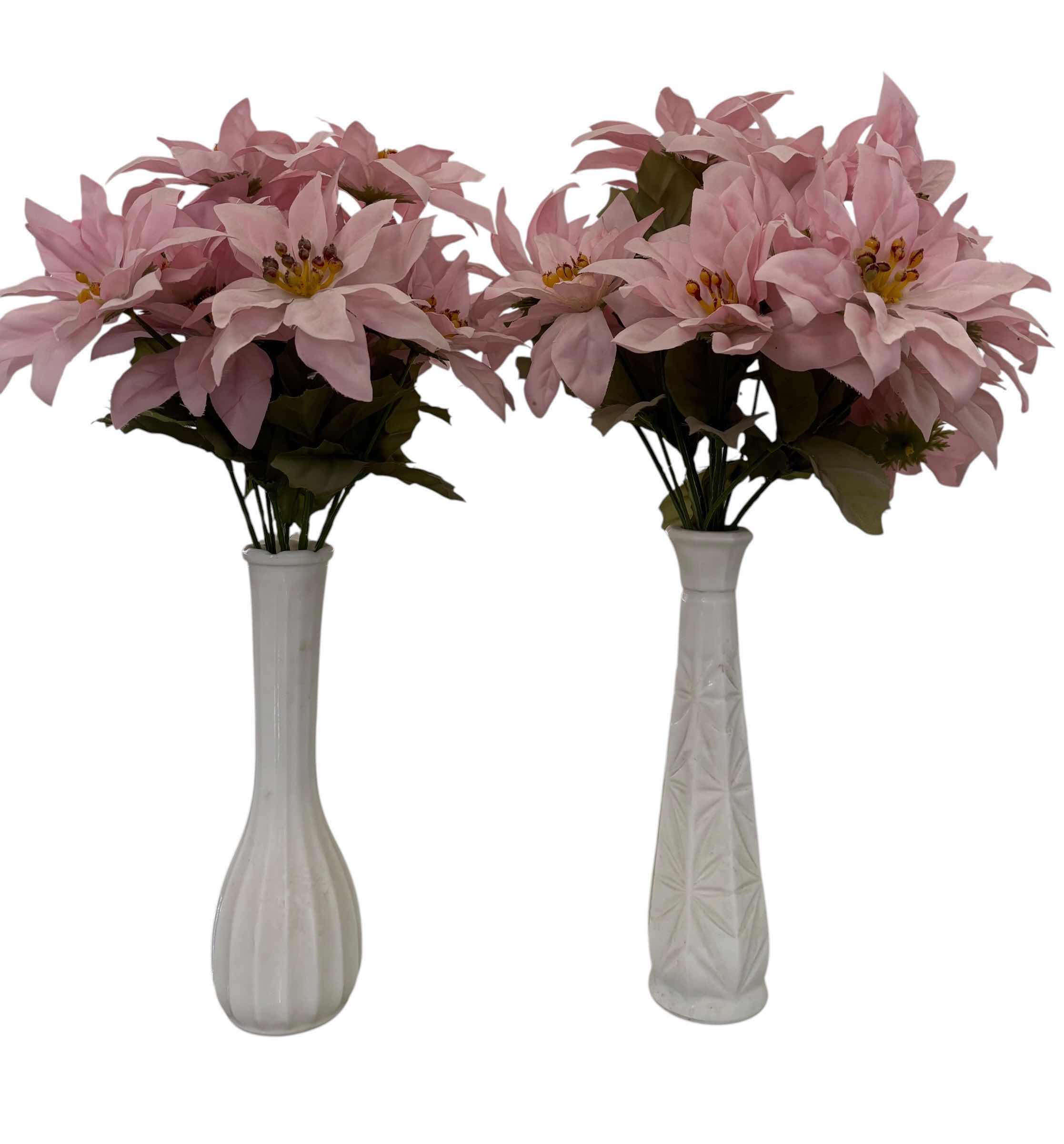Photo 1 of ARTIFICIAL FLOWERS IN VASES (4) TALLEST H16”