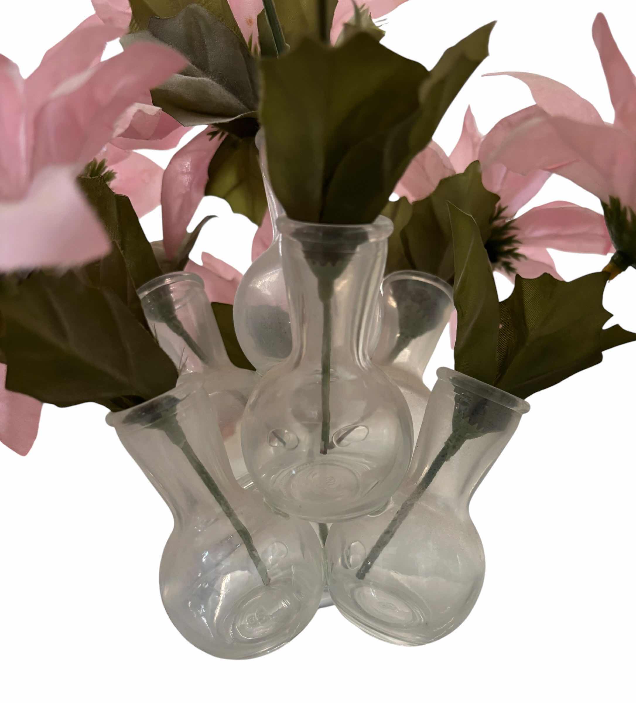 Photo 1 of ARTIFICIAL FLOWERS IN VASES (4) TALLEST H16”