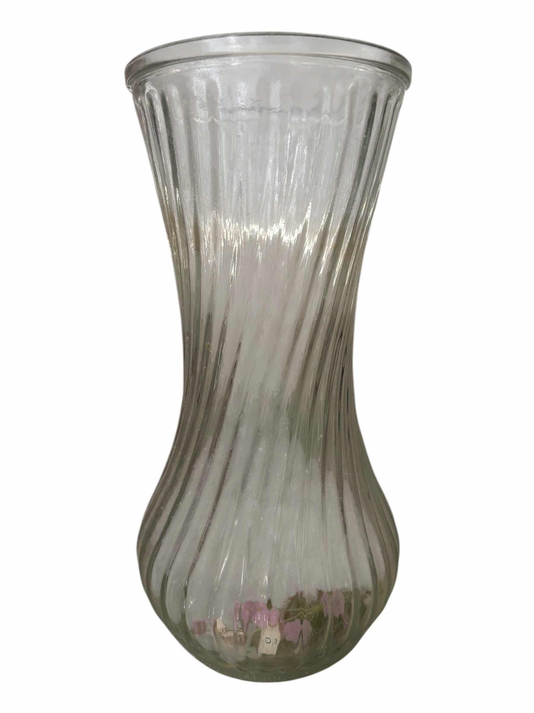 Photo 1 of GLASS VASES (3), TALLEST H10”