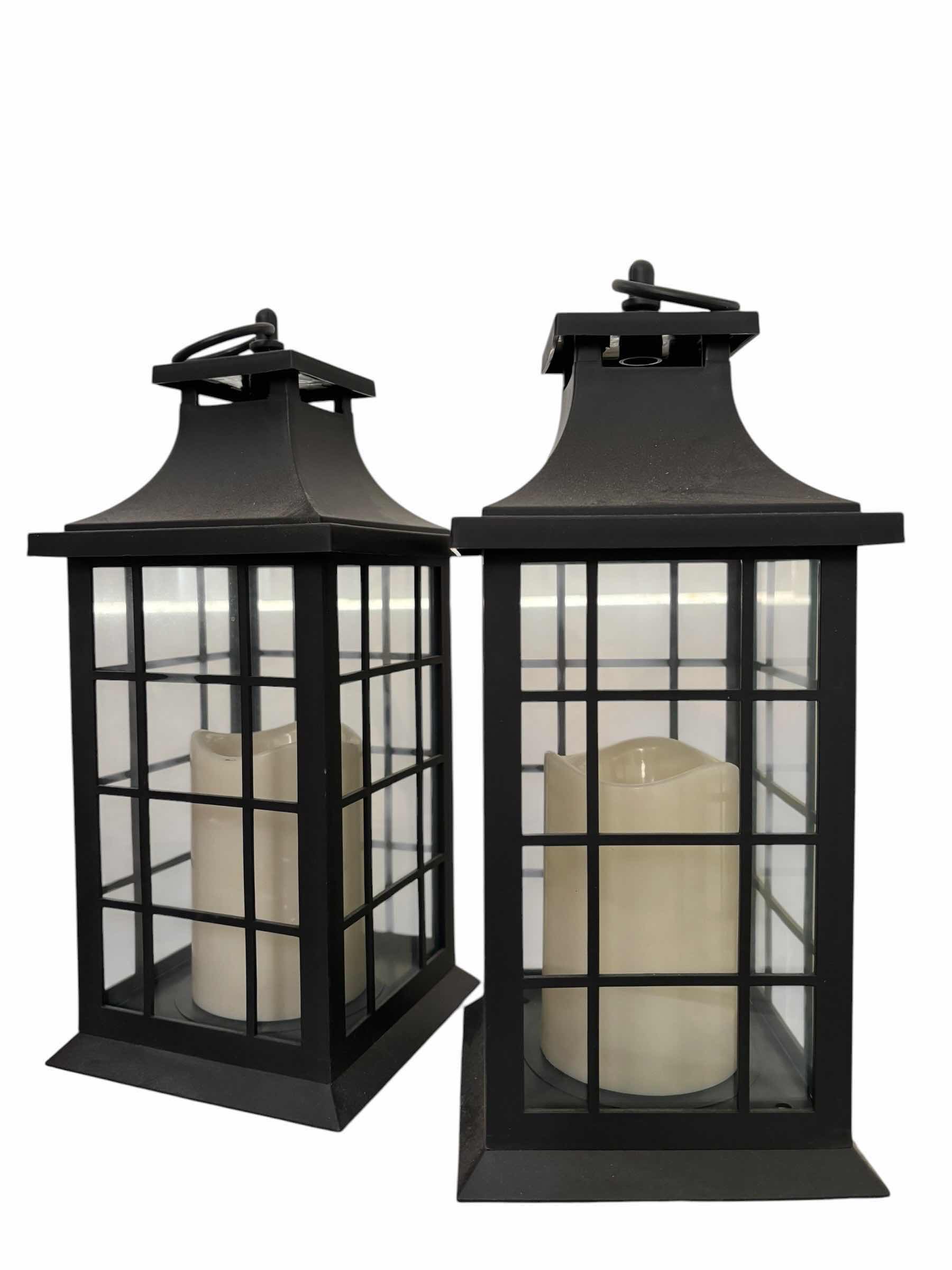 Photo 1 of BATTERY OPERATED LANTERNS (2) H12”