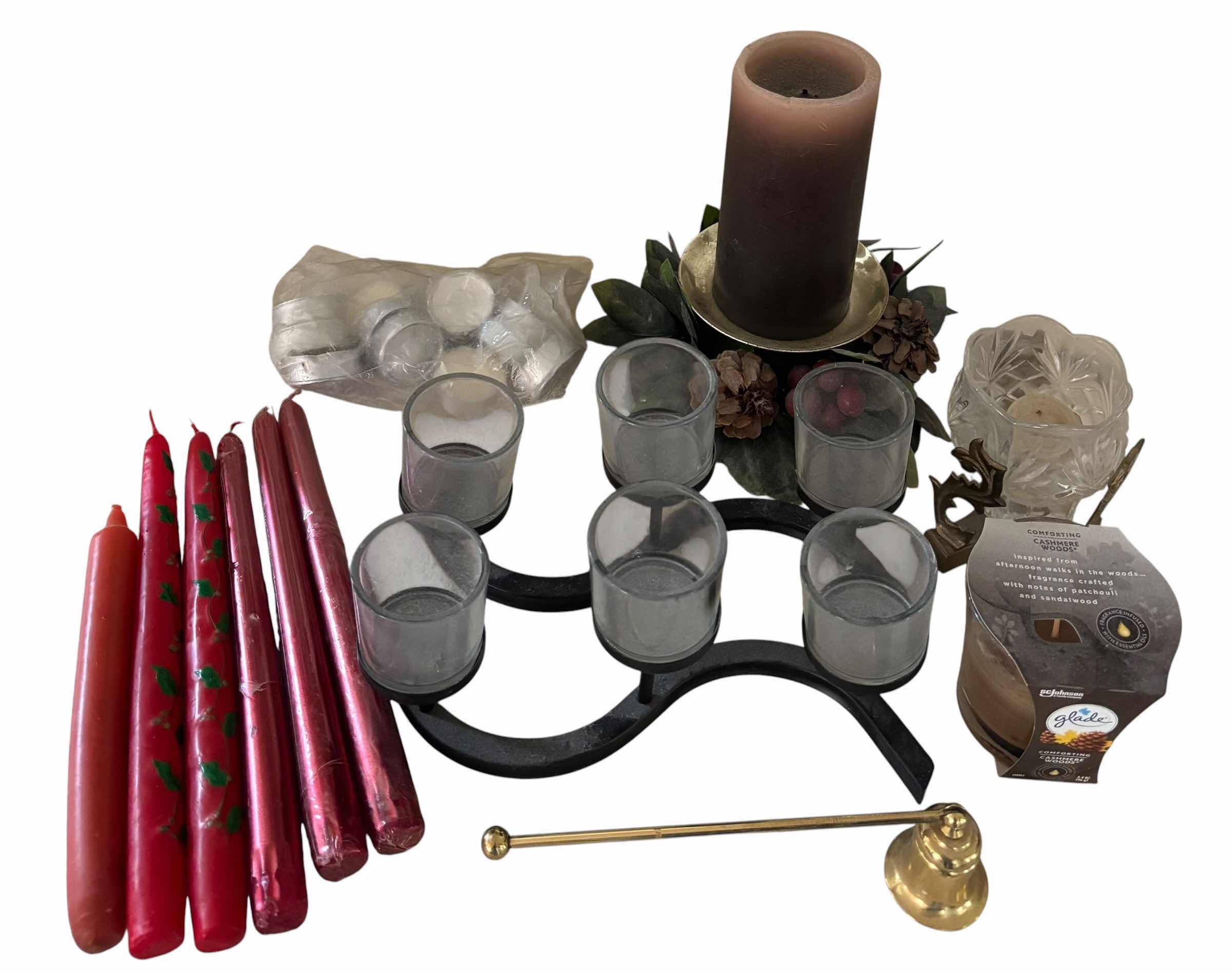 Photo 1 of COLLECTION OF CANDLES & CANDLE HOLDERS